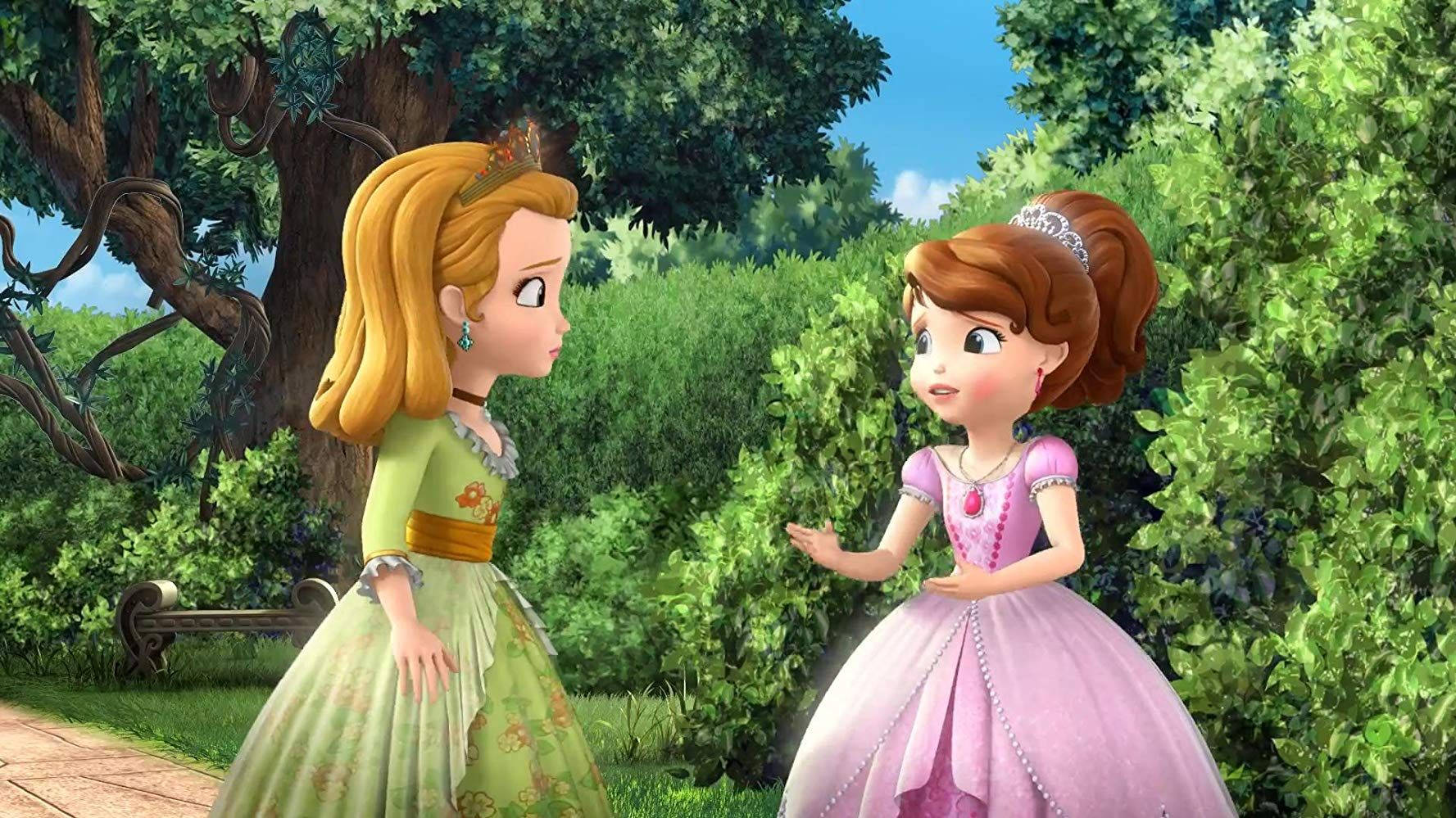 Princess Sofia, Amber, sunlit garden, HD Desktop Wallpaper