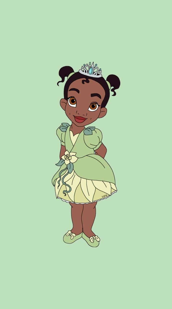 Princess Tiana, green dress, tiara, HD Phone Wallpaper