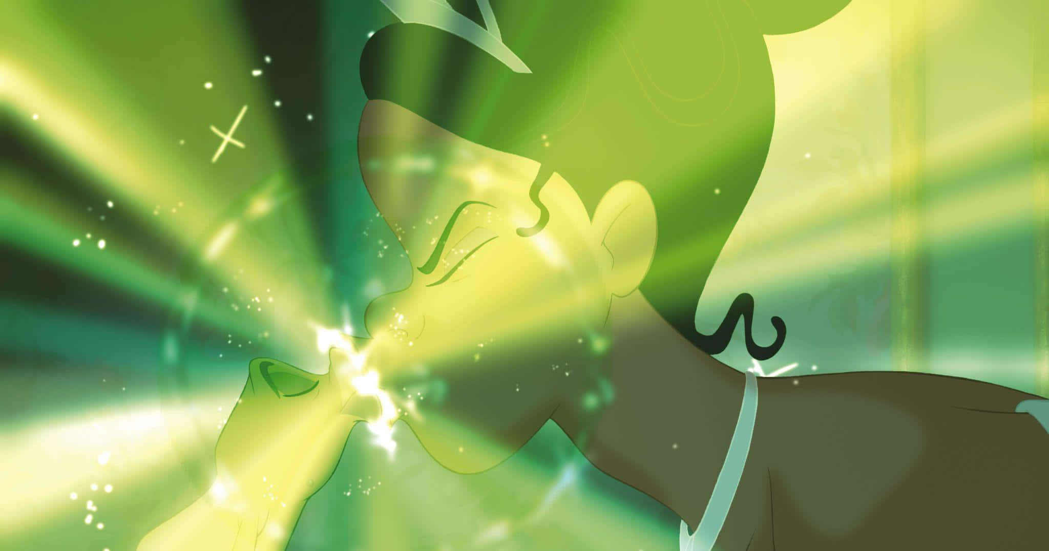 Princess Tiana, green dress, glowing green magic sparks, Full HD Desktop Wallpaper