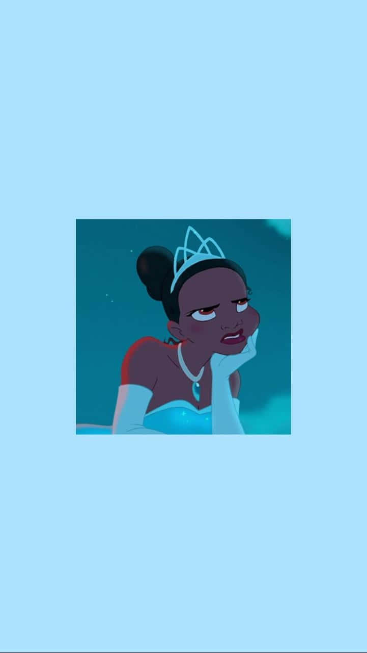 Princess Tiana, blue gown, tiara, HD Phone Wallpaper