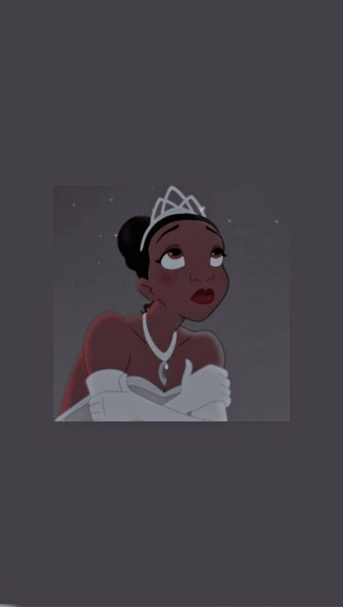 Princess Tiana, white gown, tiara, SD Phone Wallpaper