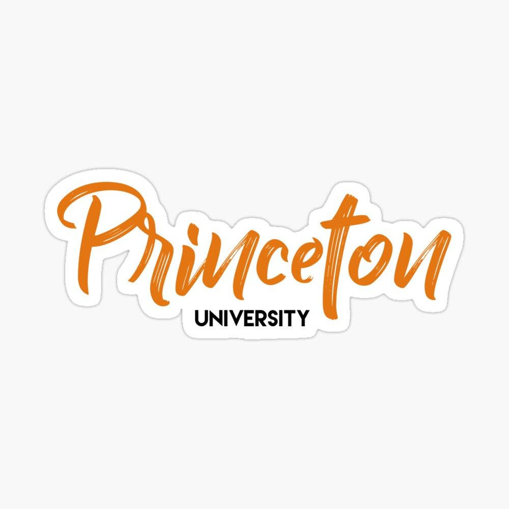 Princeton University, orange brush script, black block letters, SD Desktop Wallpaper