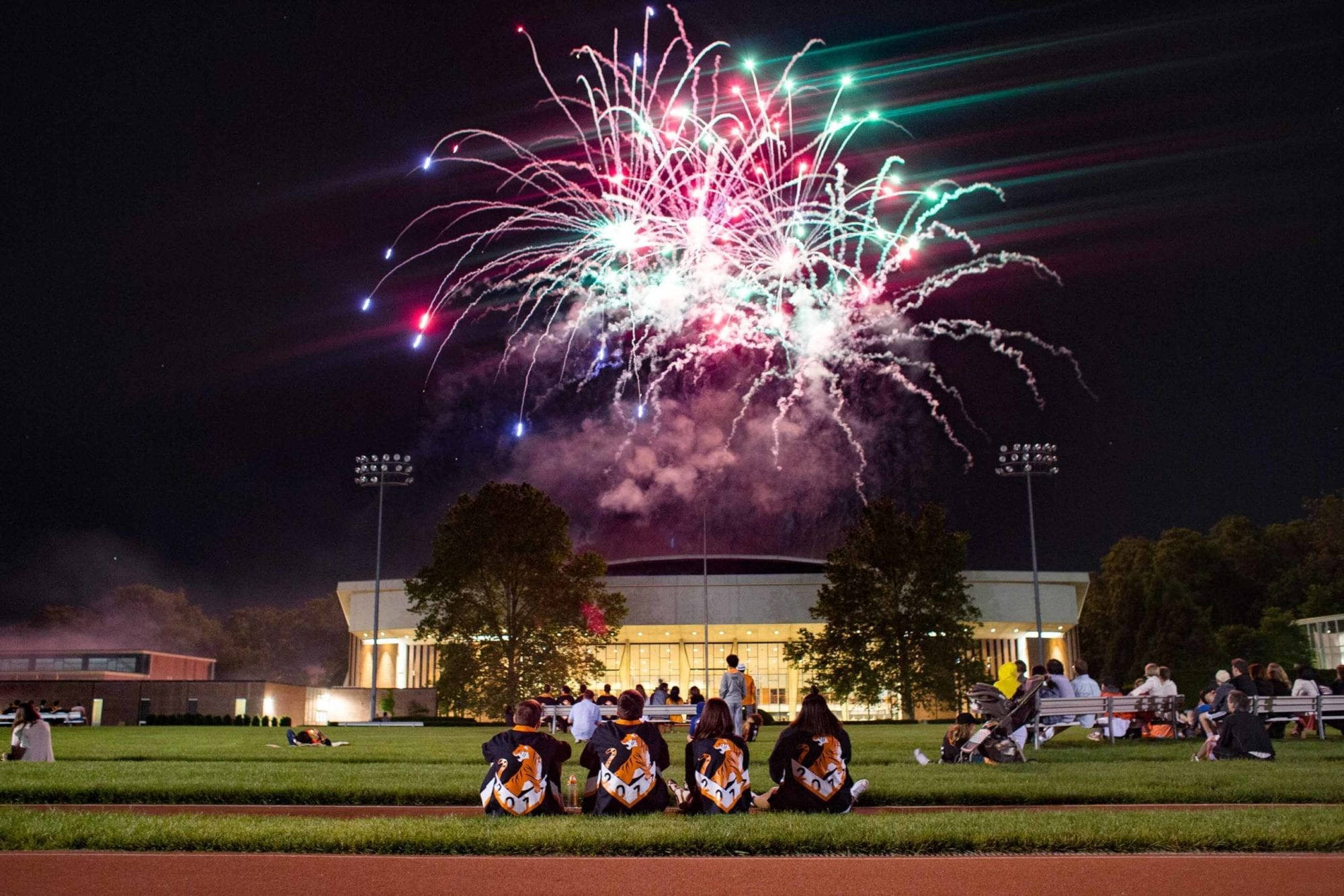Princeton University, firework display, stadium, Full HD Desktop Wallpaper