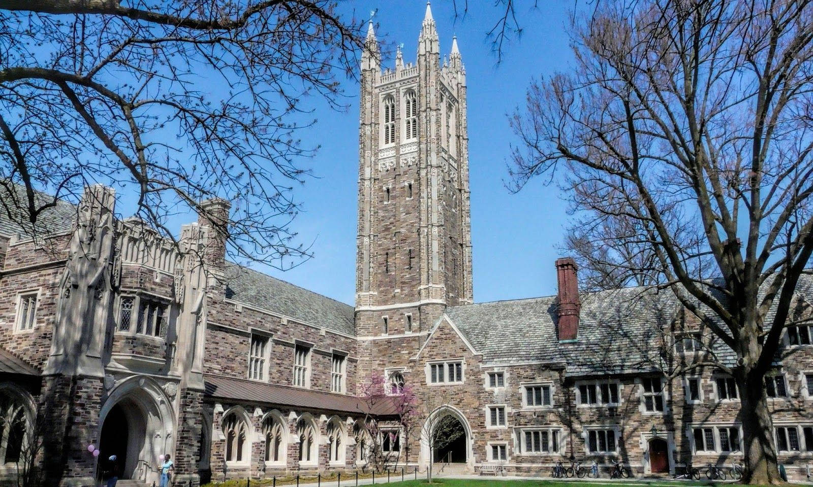 Princeton University, Gothic clock tower, stone university building, HD Desktop Wallpaper