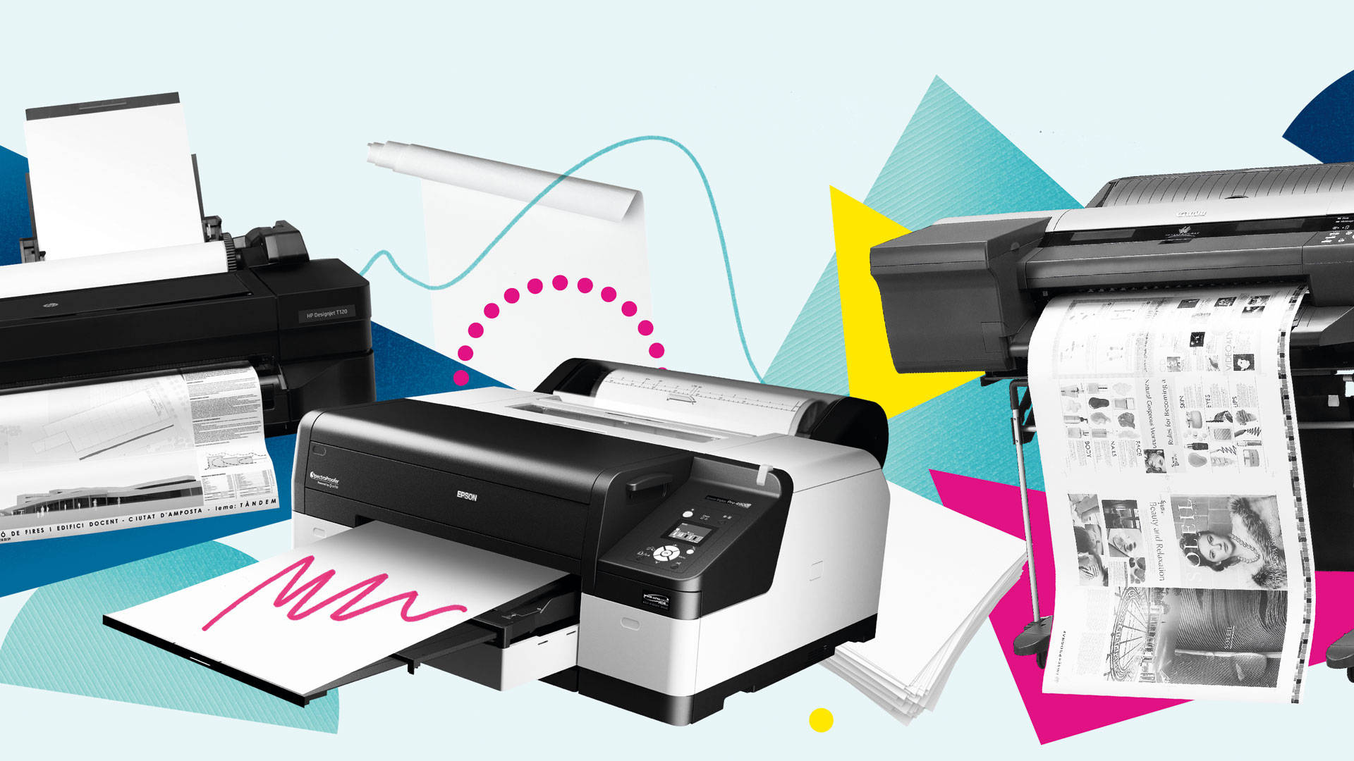 Printer Machines, graphic design, vibrant designs, Full HD Desktop Wallpaper