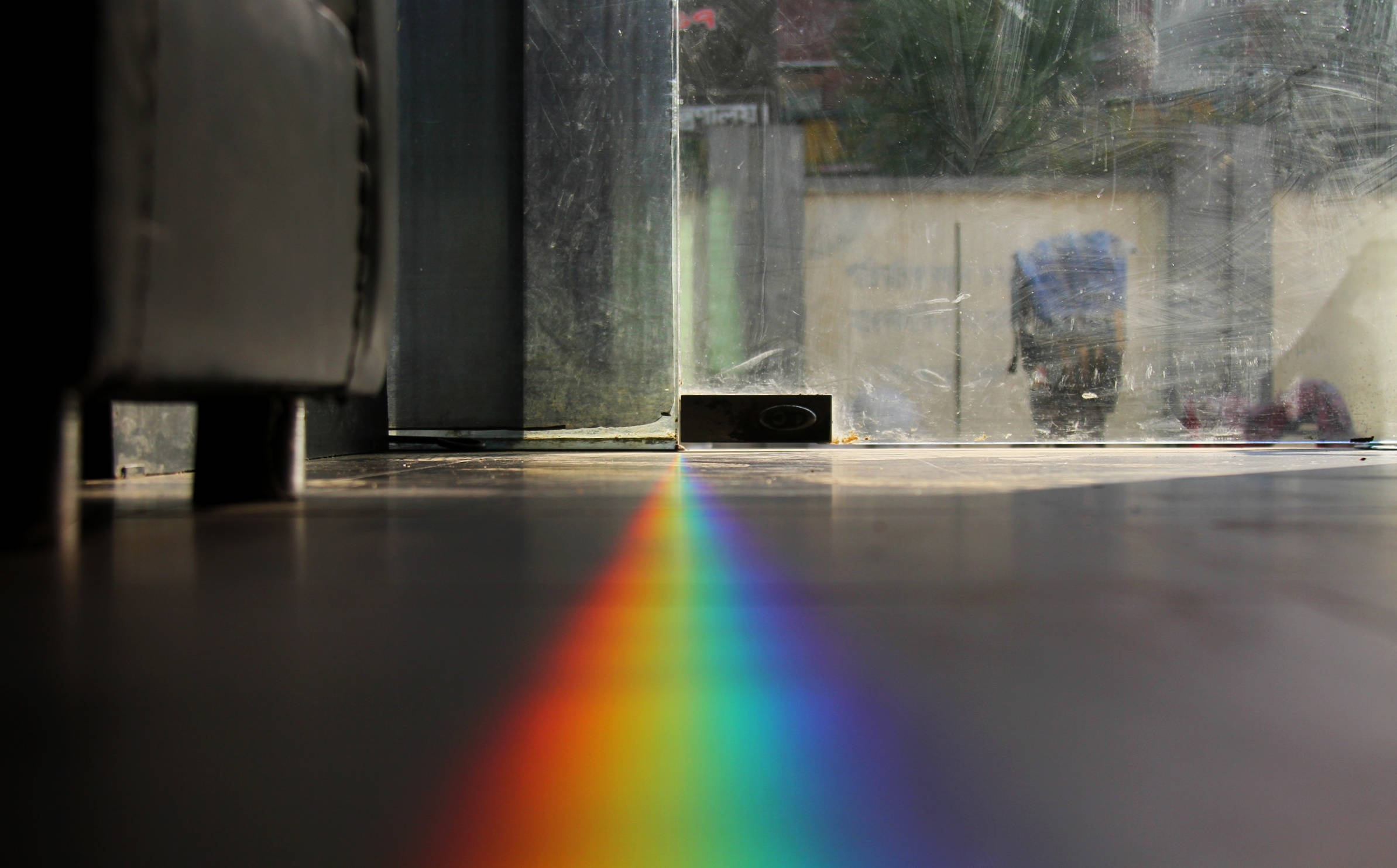 rainbow prism beam, polished floor, dusty window, Full HD Desktop Wallpaper