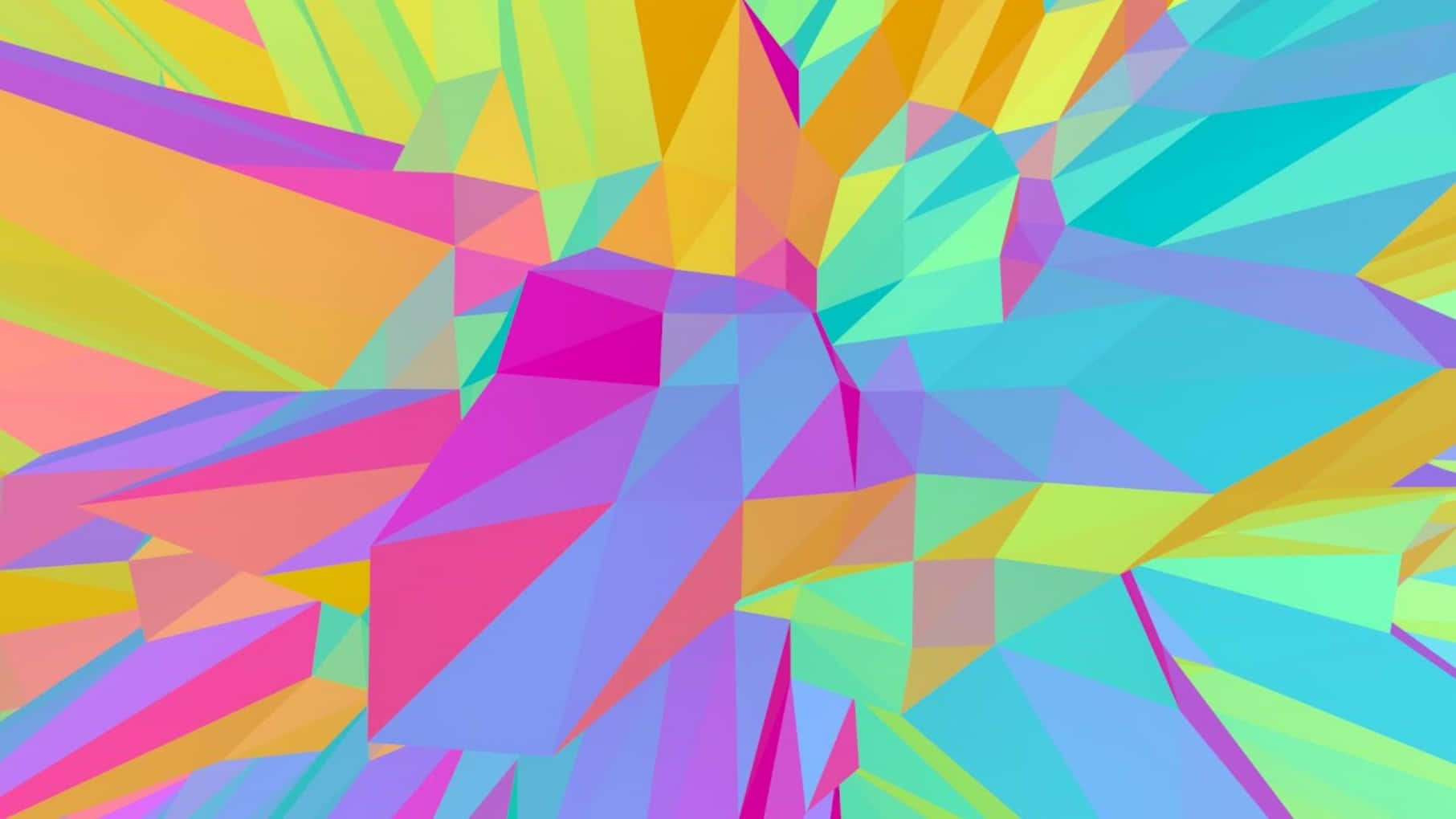 Prism, vibrant abstract geometric pattern, sharp triangular facets, HD Desktop Wallpaper