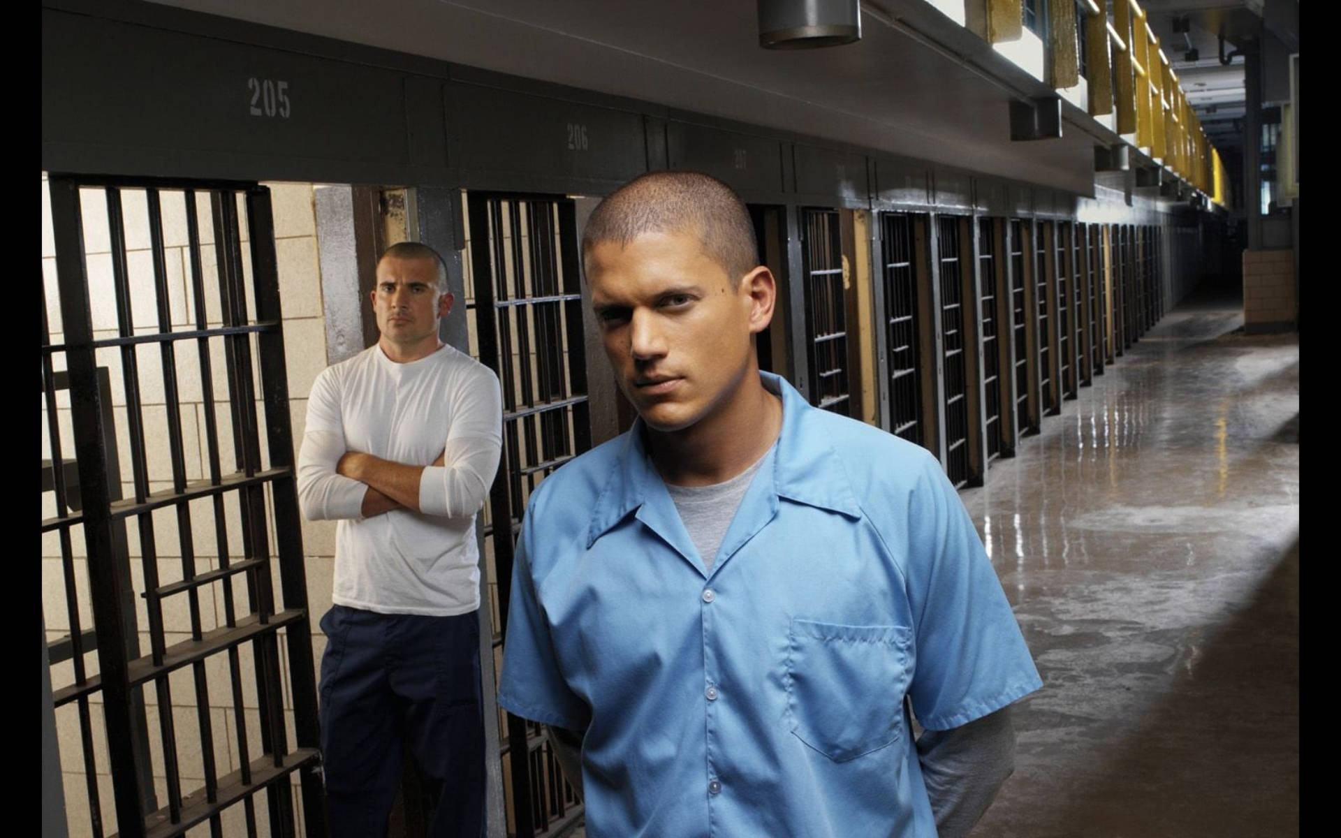 Prison Break, prison uniforms, institutional hallway, Full HD Desktop Wallpaper