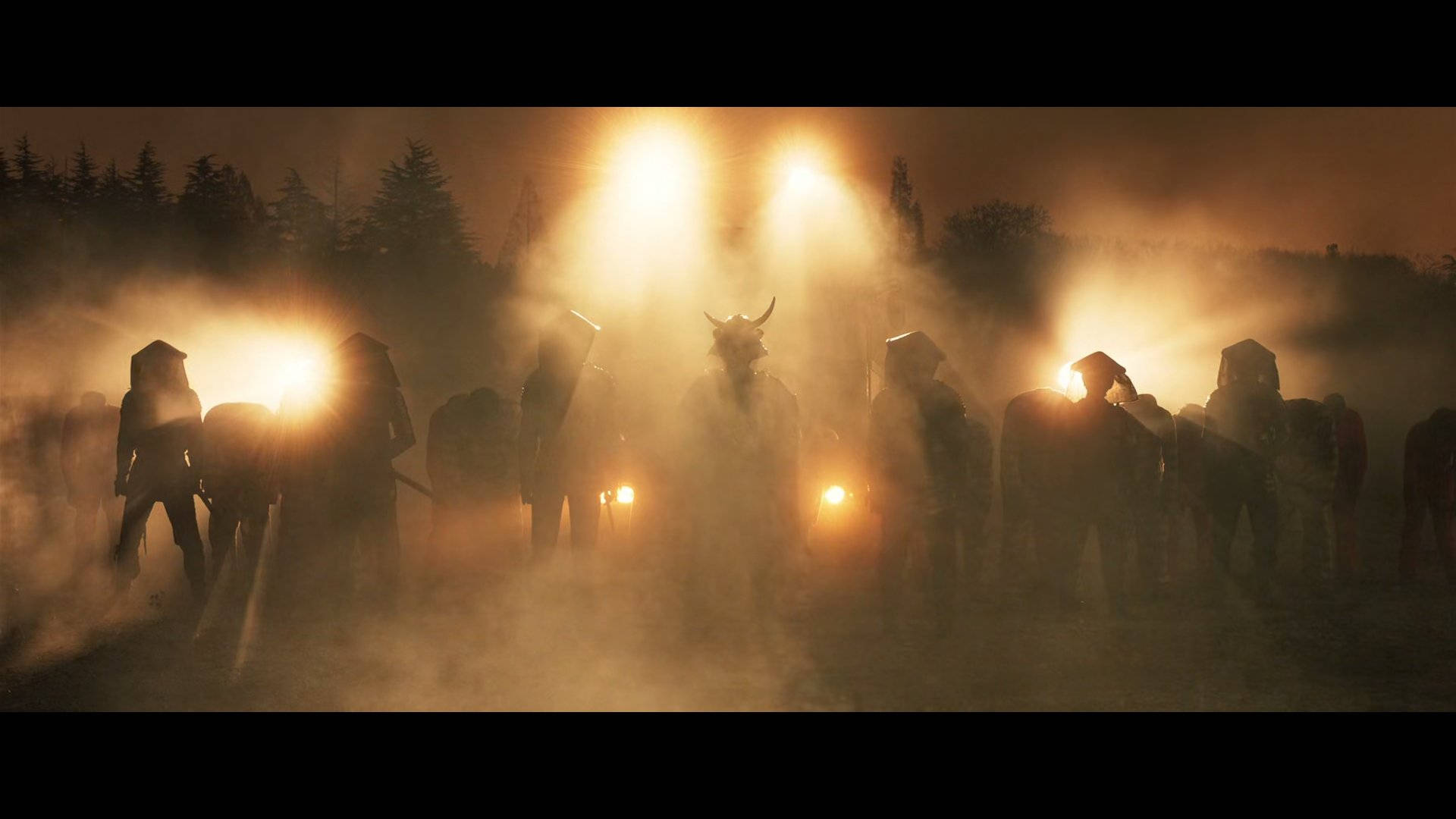 Prisoners of the Ghostland, horned helmets, glowing spotlights, Full HD Desktop Wallpaper