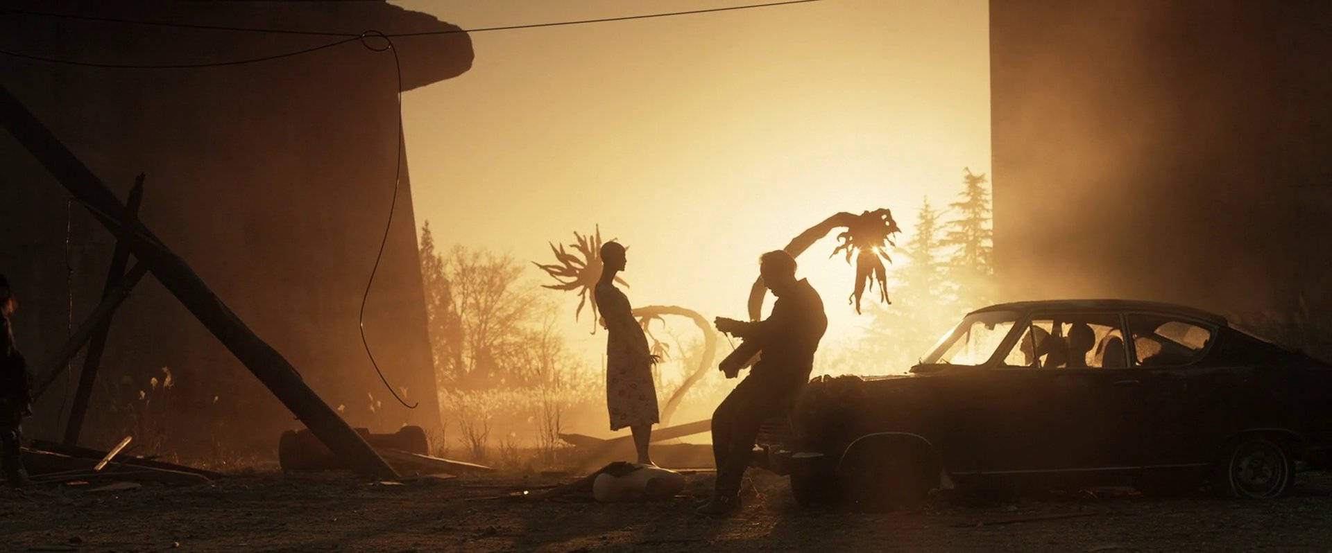 Prisoners of the ghostland, silhouette hero, ruined landscape, Full HD Desktop Wallpaper