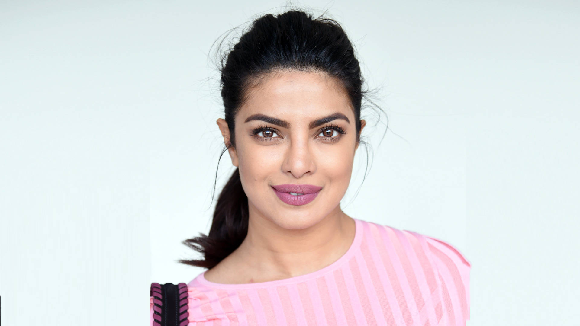 Priyanka Chopra, dark hair, ponytail, Full HD Desktop Wallpaper