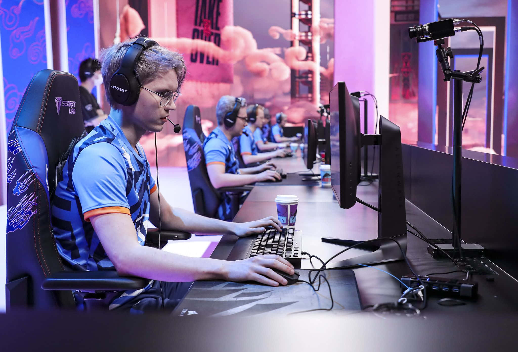 esports 2048 x 1394, gaming arena, branded chairs, Full HD Desktop Wallpaper