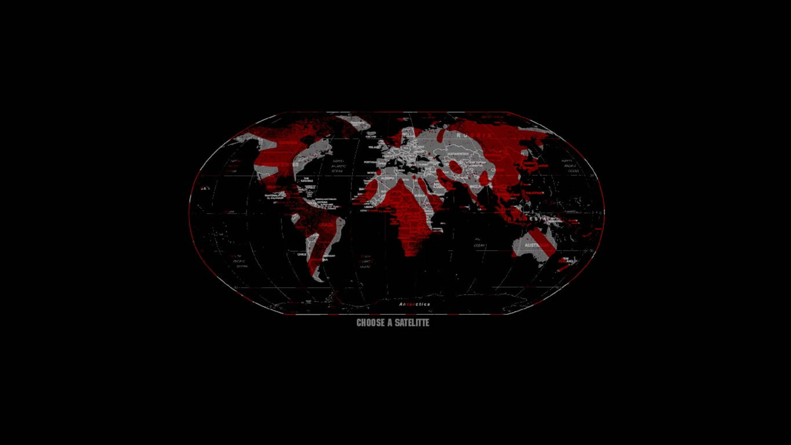 The Prodigy, world map, red highlighted regions, 2K Desktop Wallpaper