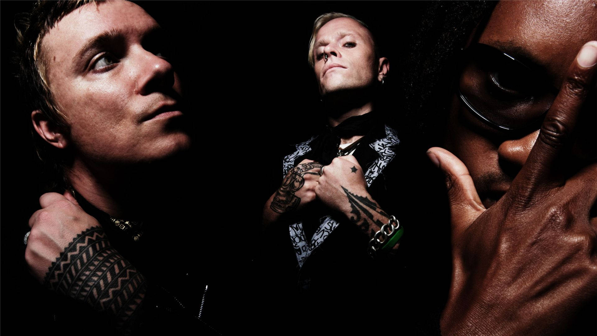 The Prodigy, tattooed men, intense expressions, Full HD Desktop Wallpaper