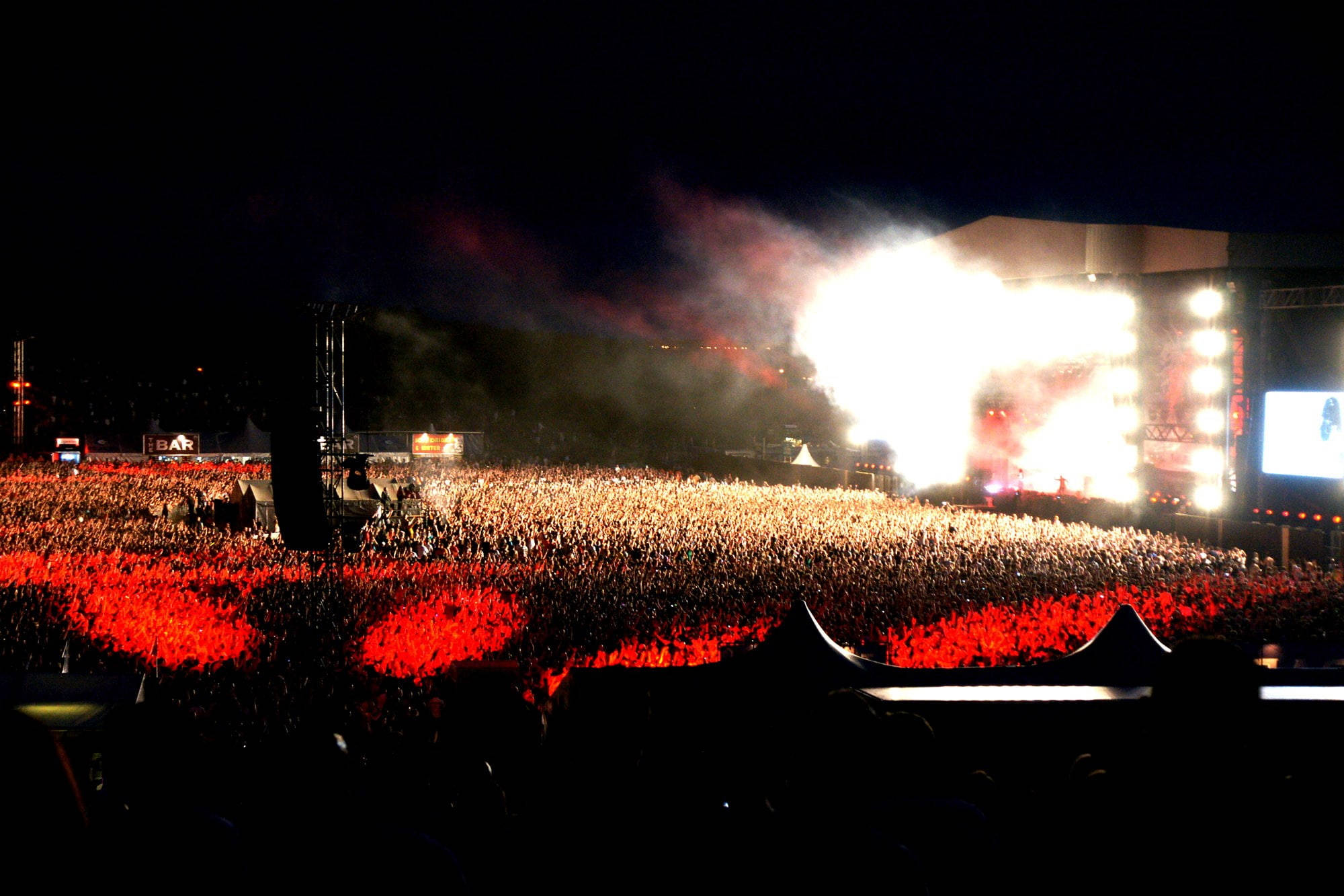 The Prodigy, concert audience, nighttime, Full HD Desktop Wallpaper