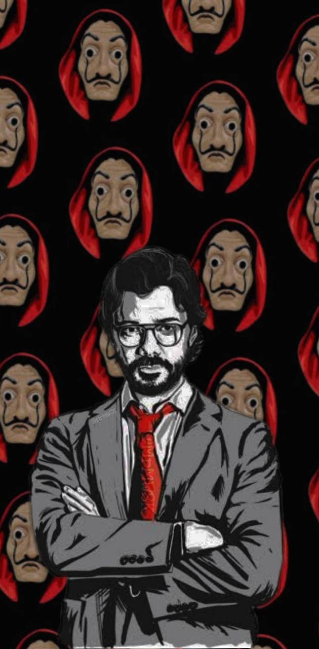 Professor Money Heist, 4K, mask, HD Phone Wallpaper