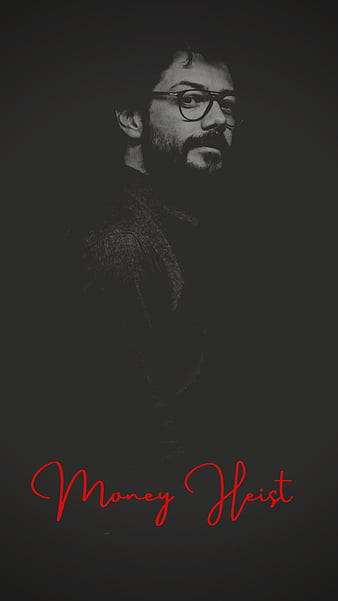 Professor Money Heist, bearded man, glasses, SD Phone Wallpaper