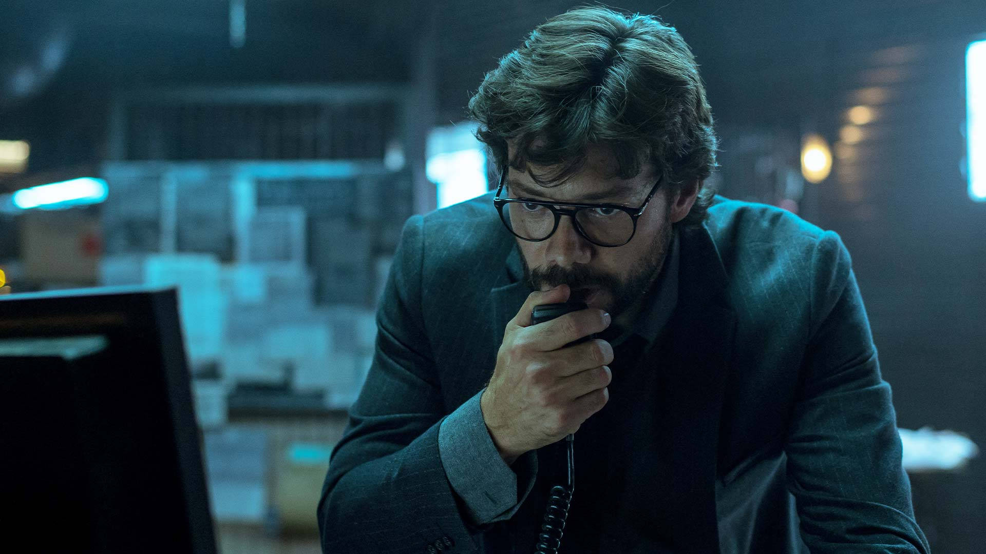 Professor, money heist, glasses, Full HD Desktop Wallpaper