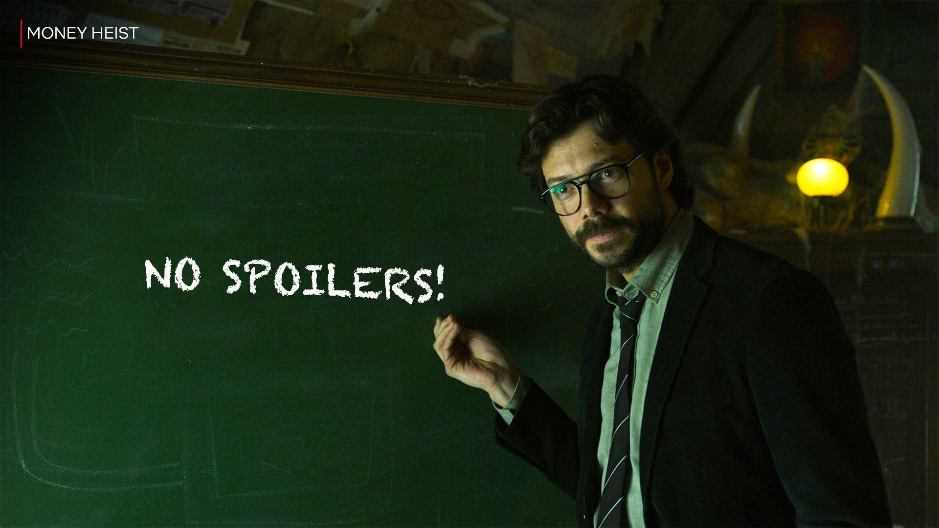 Professor Money Heist, glasses, suit, Full HD Desktop Wallpaper