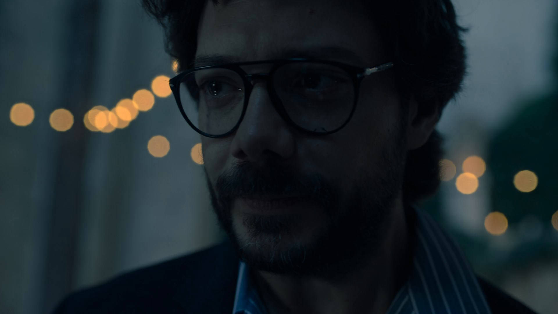 Professor, money heist, glasses, Full HD Desktop Wallpaper