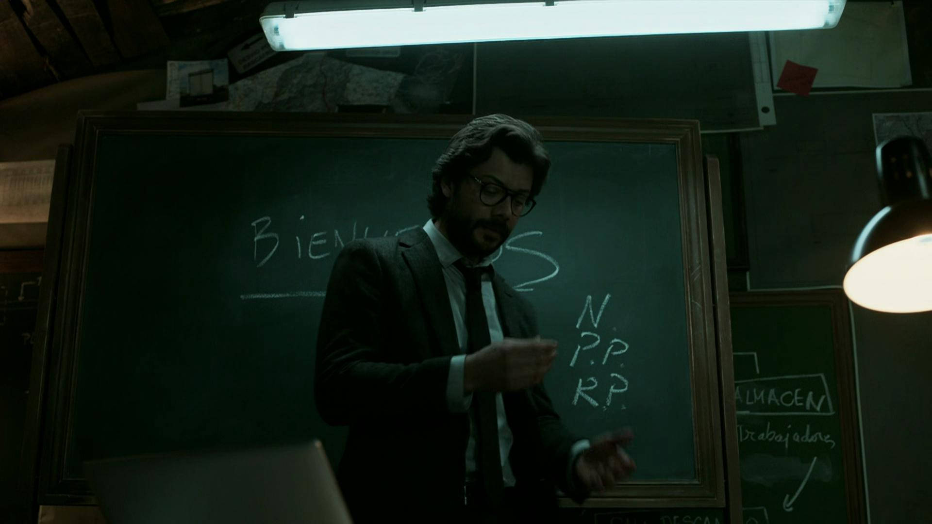 Professor, Money Heist, chalkboard, Full HD Desktop Wallpaper