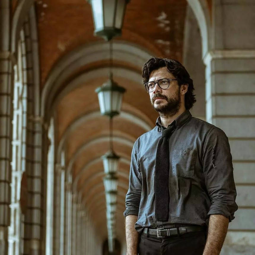 Professor, Money Heist, arched colonnade, SD Desktop Wallpaper