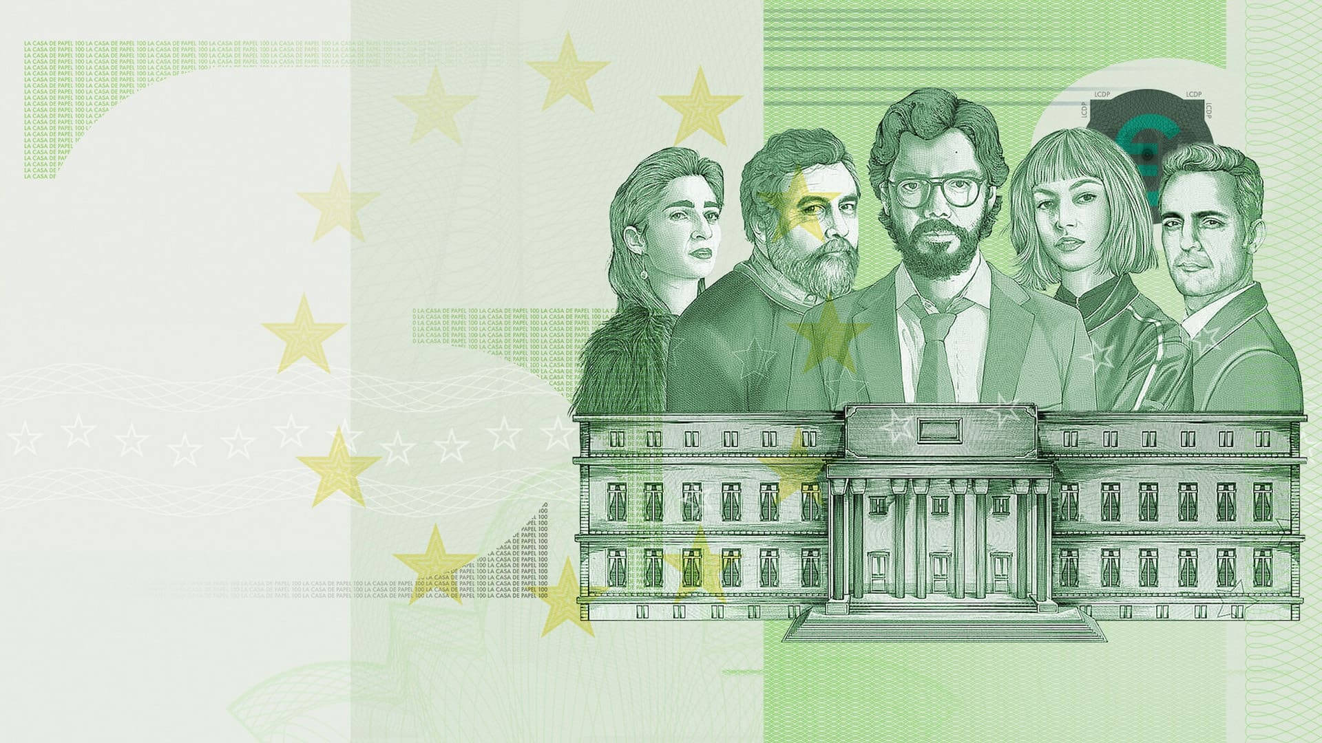 Professor, Money Heist, euro banknote, Full HD Desktop Wallpaper