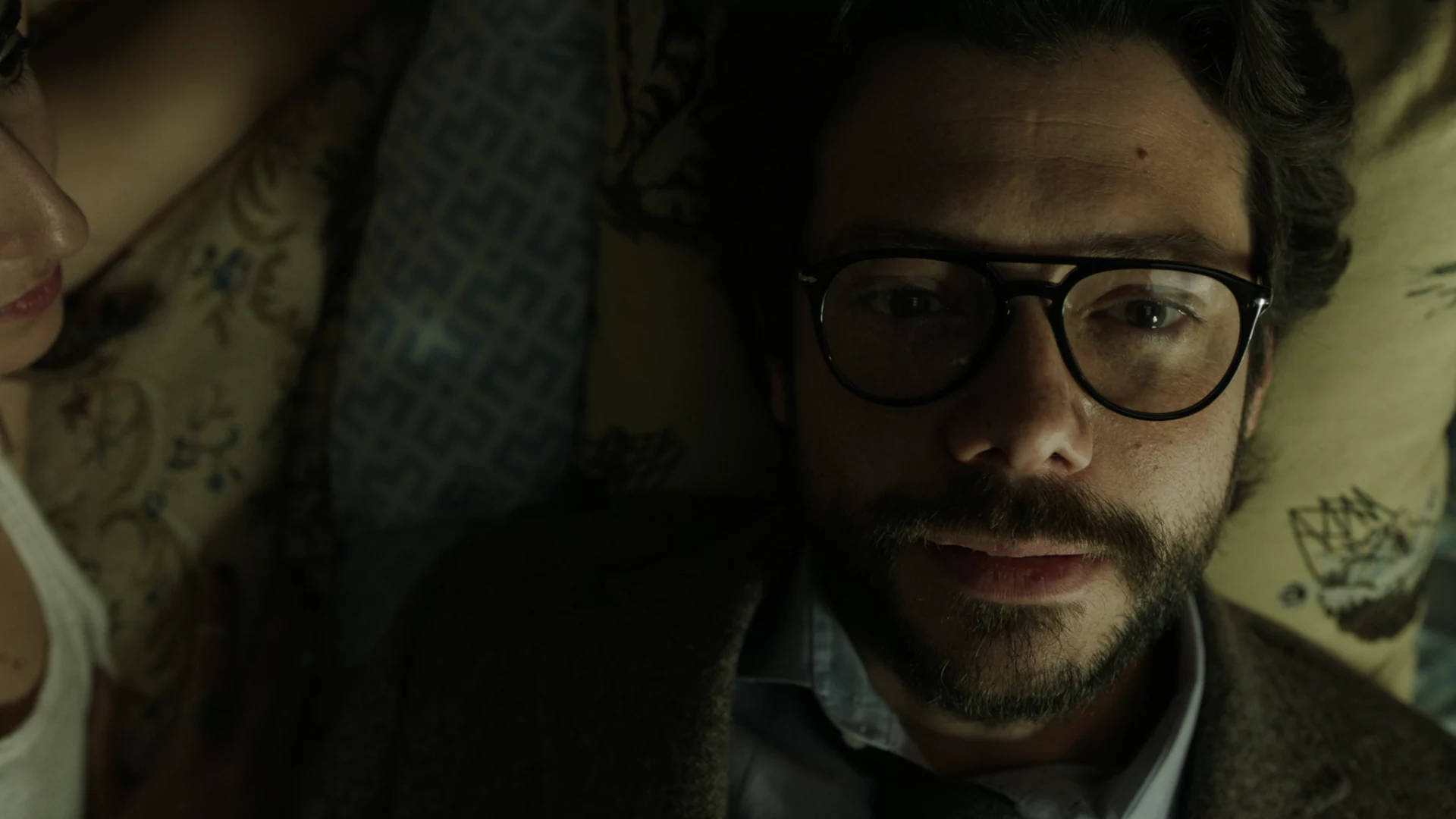 Professor Money Heist, glasses, beard, Full HD Desktop Wallpaper