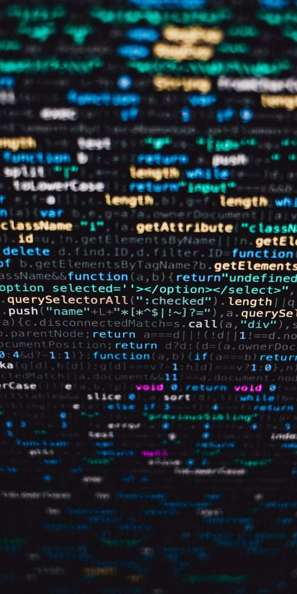 vibrant green and blue code streams, dark screen, digital coding environment, Full HD Phone Wallpaper