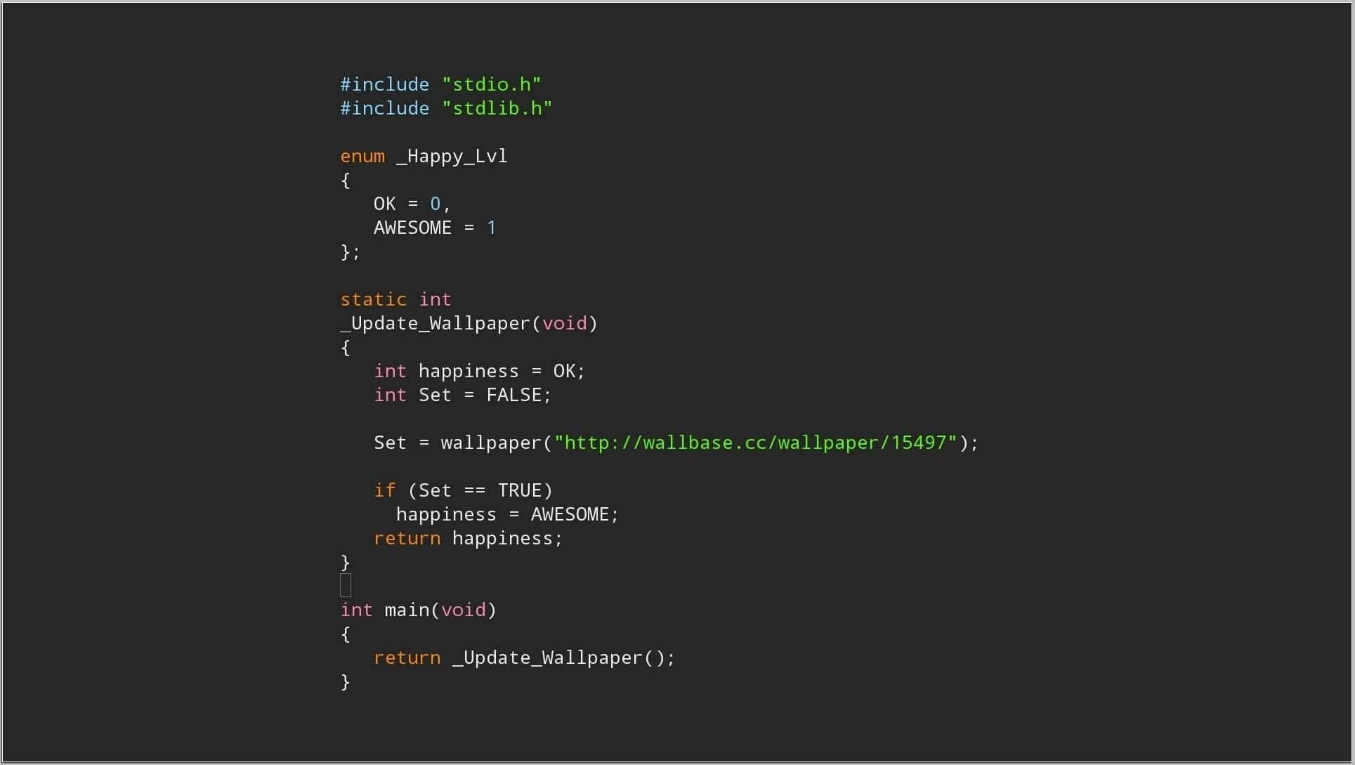 Programming HD, dark-themed code editor, C code, Full HD Desktop Wallpaper