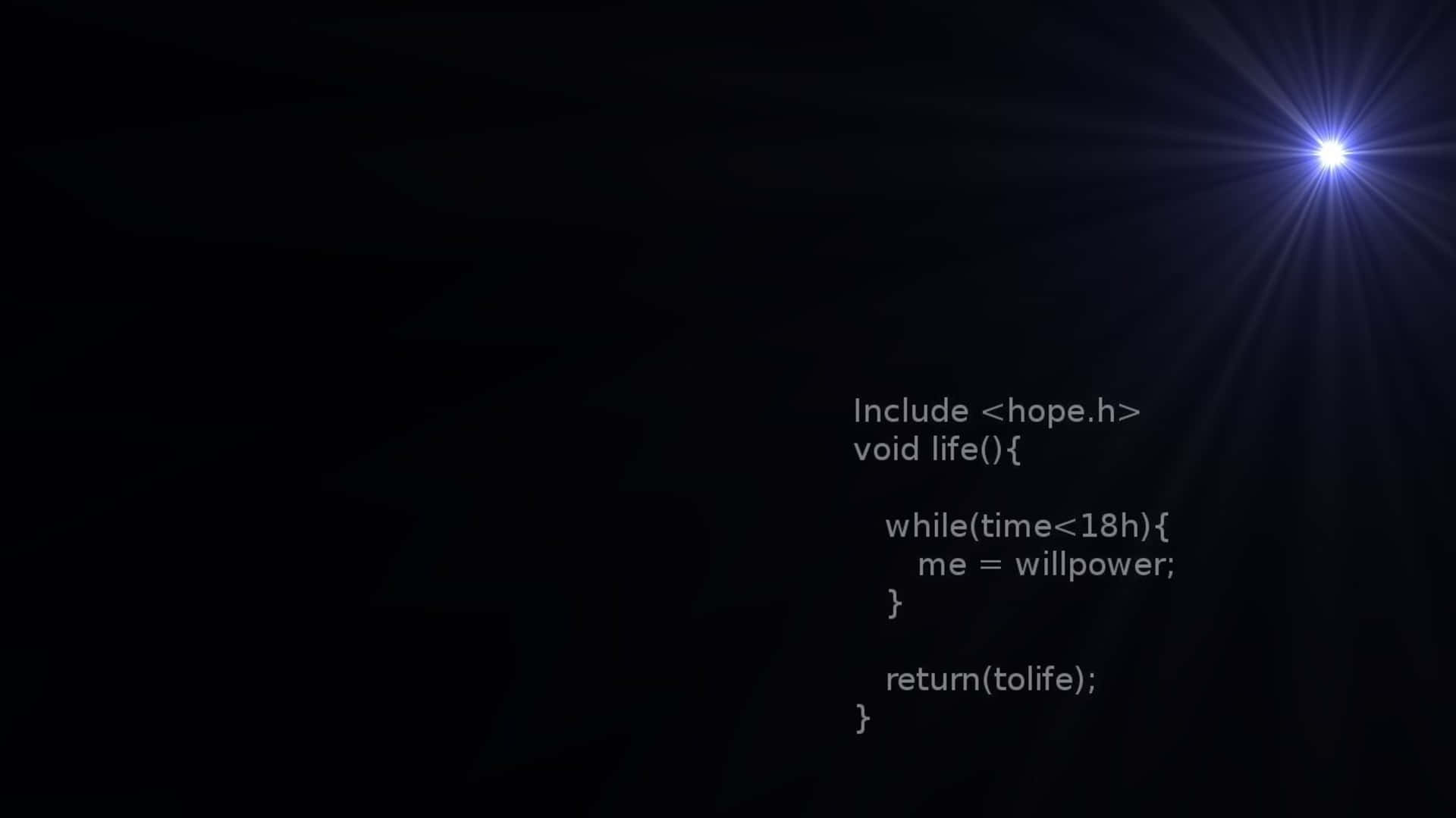 Programming HD, glowing blue starburst, dark abstract shapes, Full HD Desktop Wallpaper