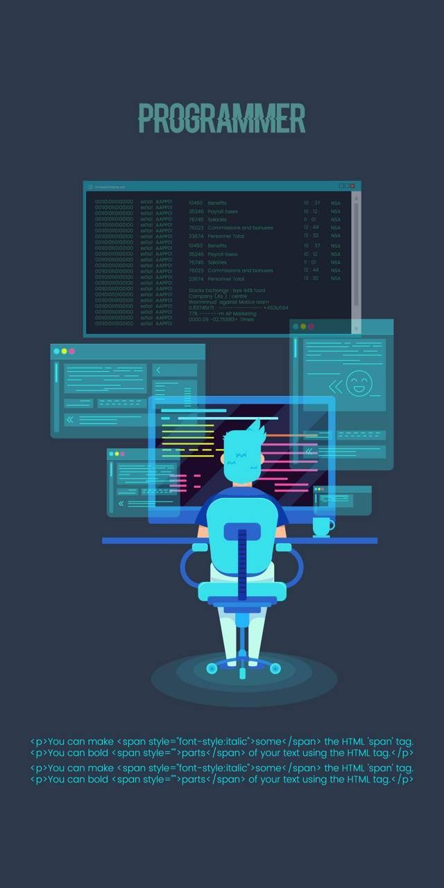 Programming iPhone, glowing code windows, dark digital workspace, HD Phone Wallpaper