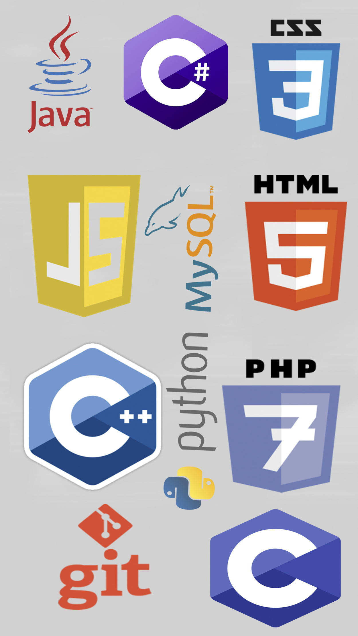 Programming iPhone, programmer app logos, colorful programming language logos, Full HD Phone Wallpaper