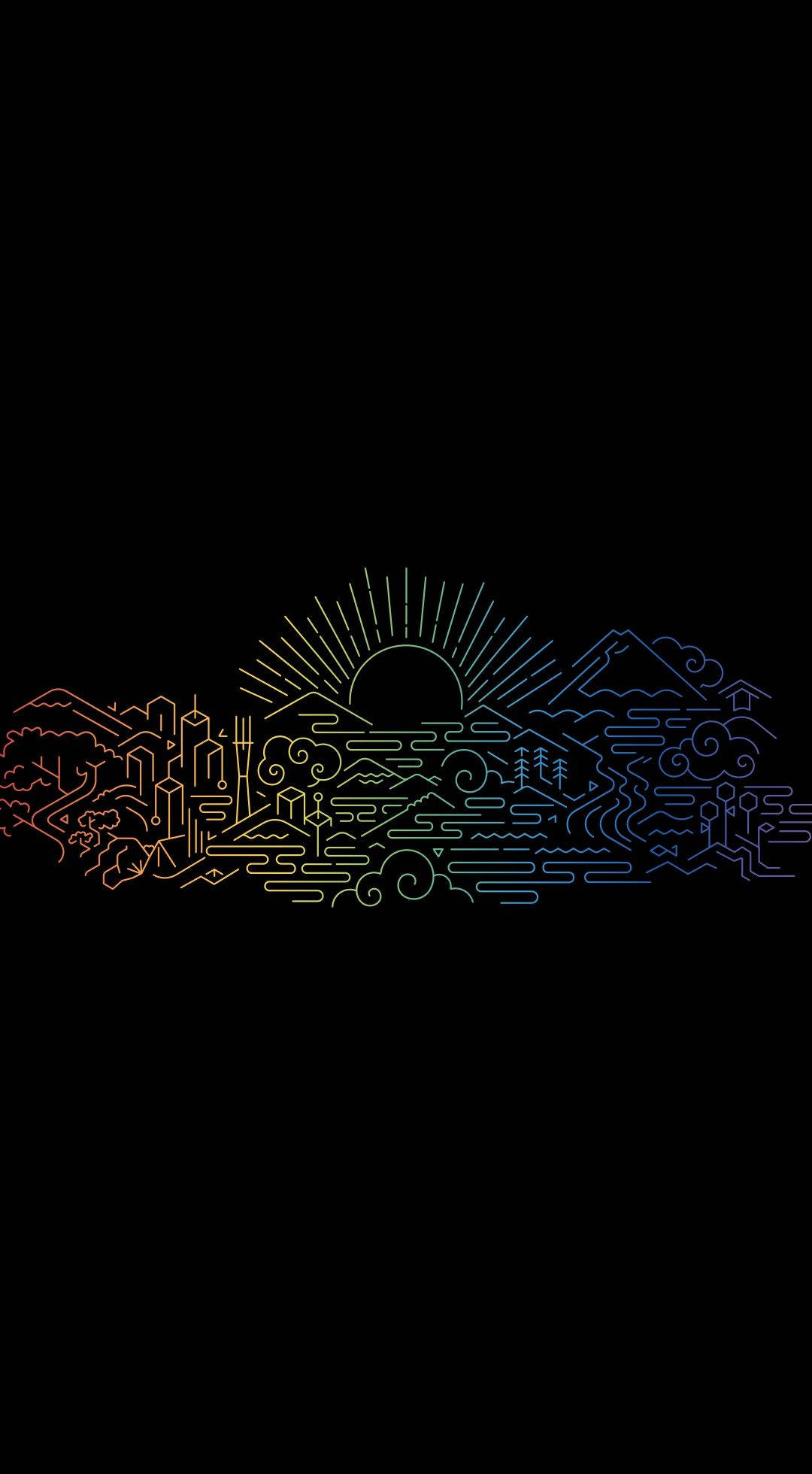 Programming iPhone, sunset, mountains, Full HD Phone Wallpaper