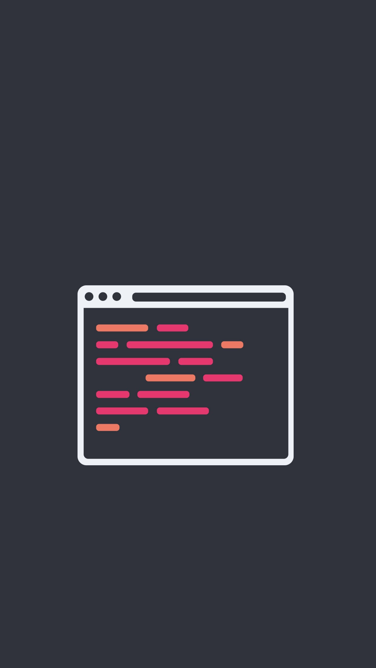 Programming iPhone, red lines, browser window, Full HD Phone Wallpaper