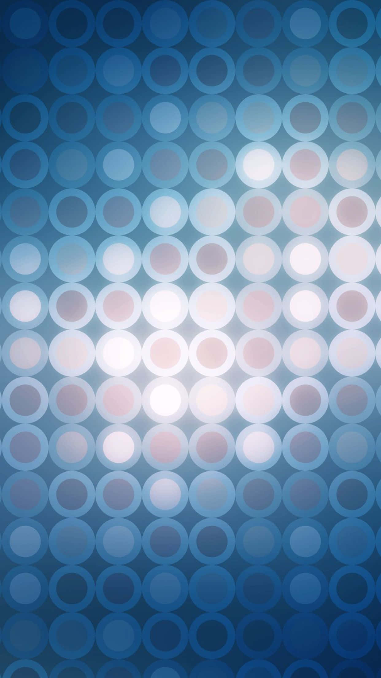 gradient blue background, glowing circles, soft pink highlights, Full HD Phone Wallpaper