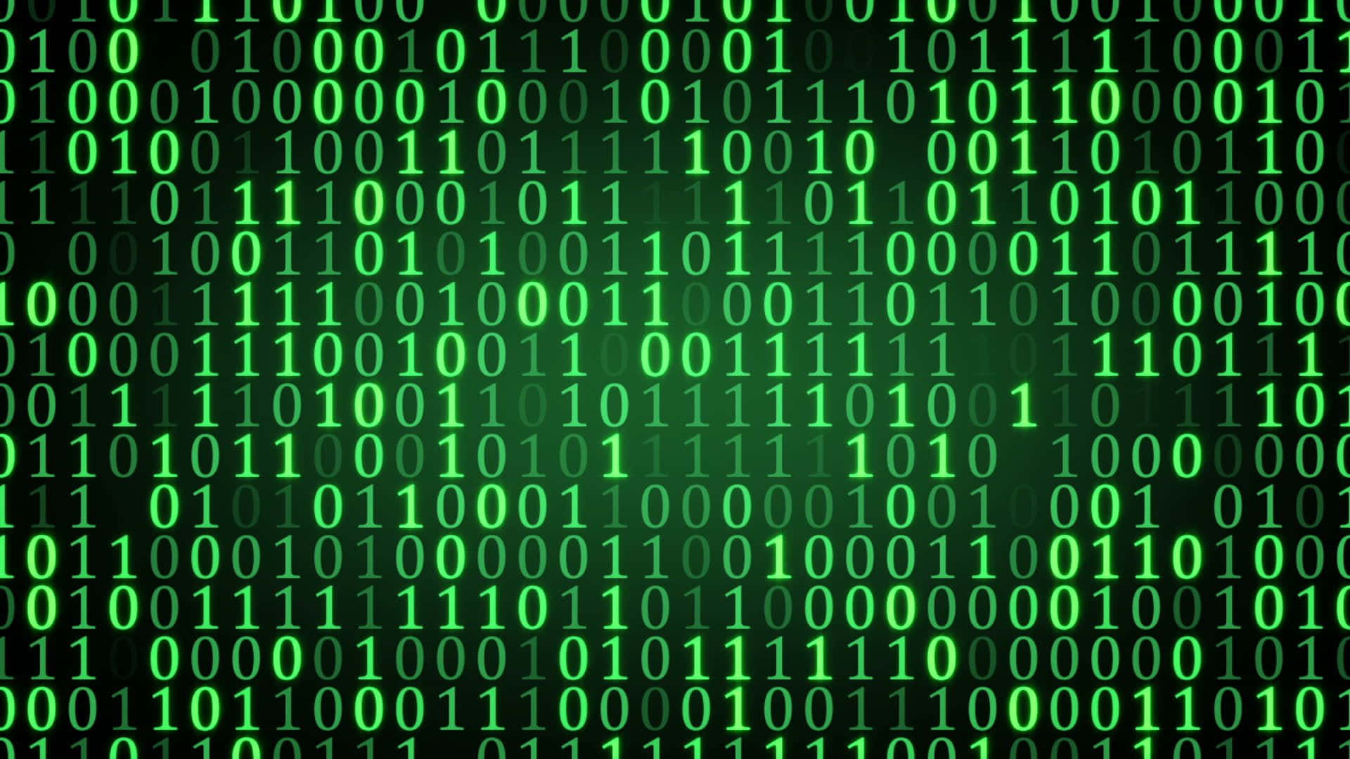 binary code, digital rain, vibrant green, Full HD Desktop Wallpaper