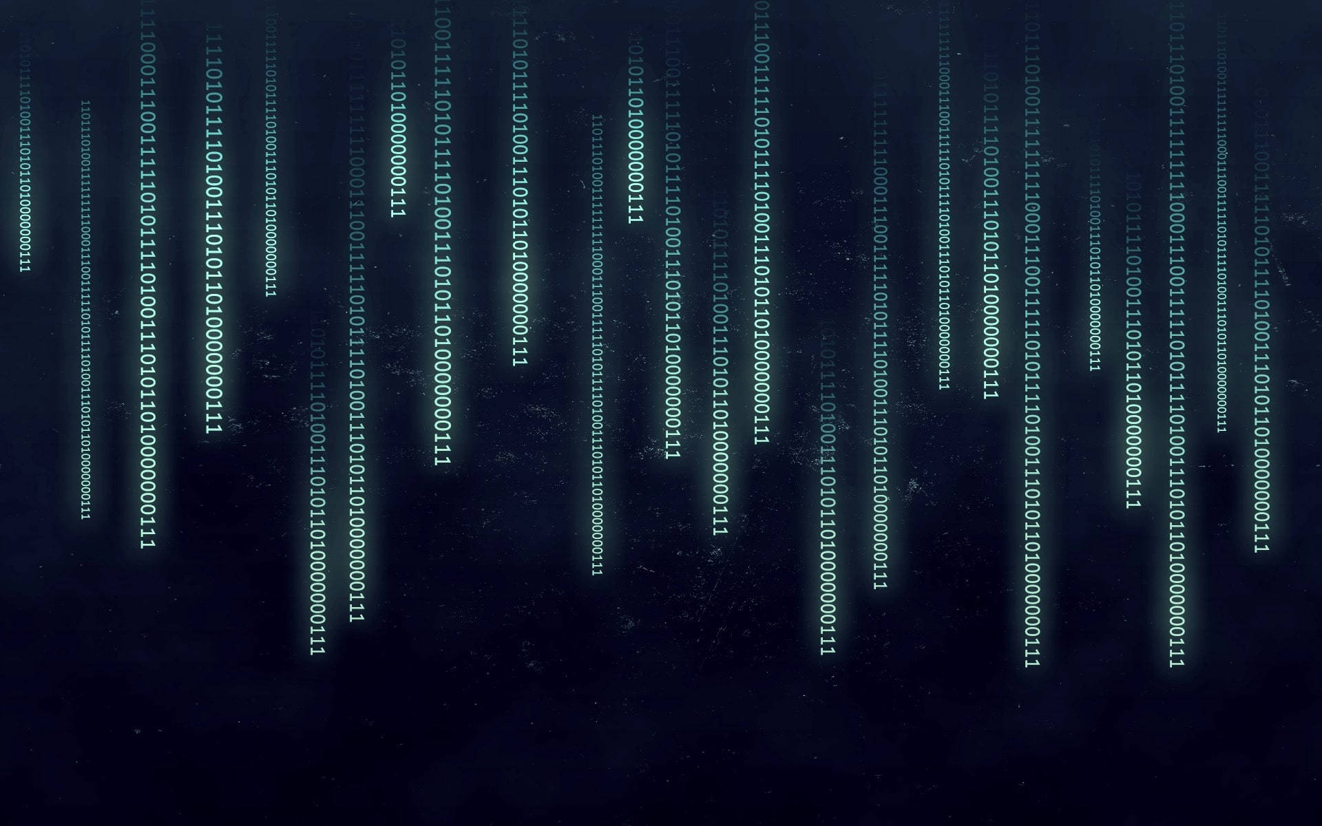 binary code, glowing, vertical streams, Full HD Desktop Wallpaper