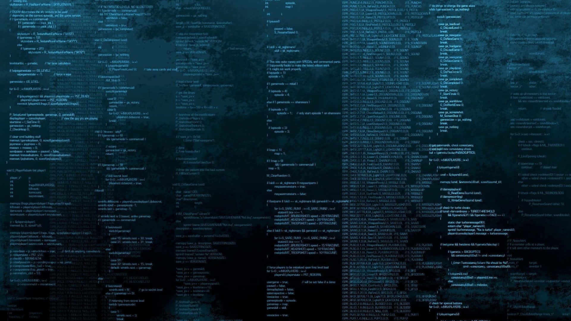 Information Technology Code, dark blue, glowing code, Full HD Desktop Wallpaper