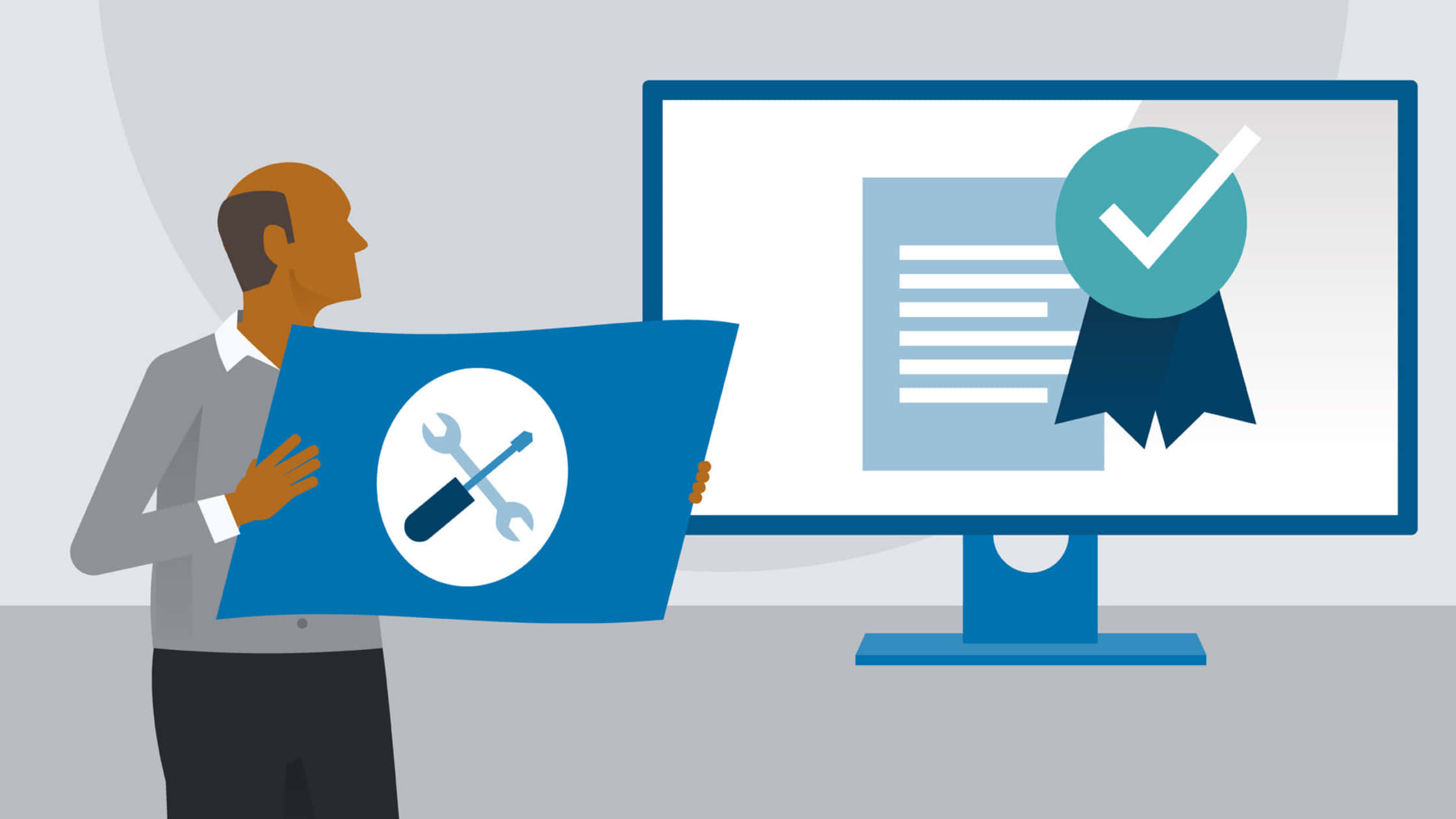 Project Management Lead, tool icon, computer screen, Full HD Desktop Wallpaper