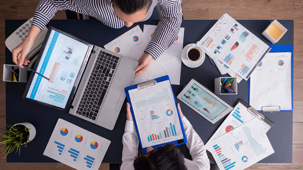 Project Management, charts, graphs, SD Desktop Wallpaper