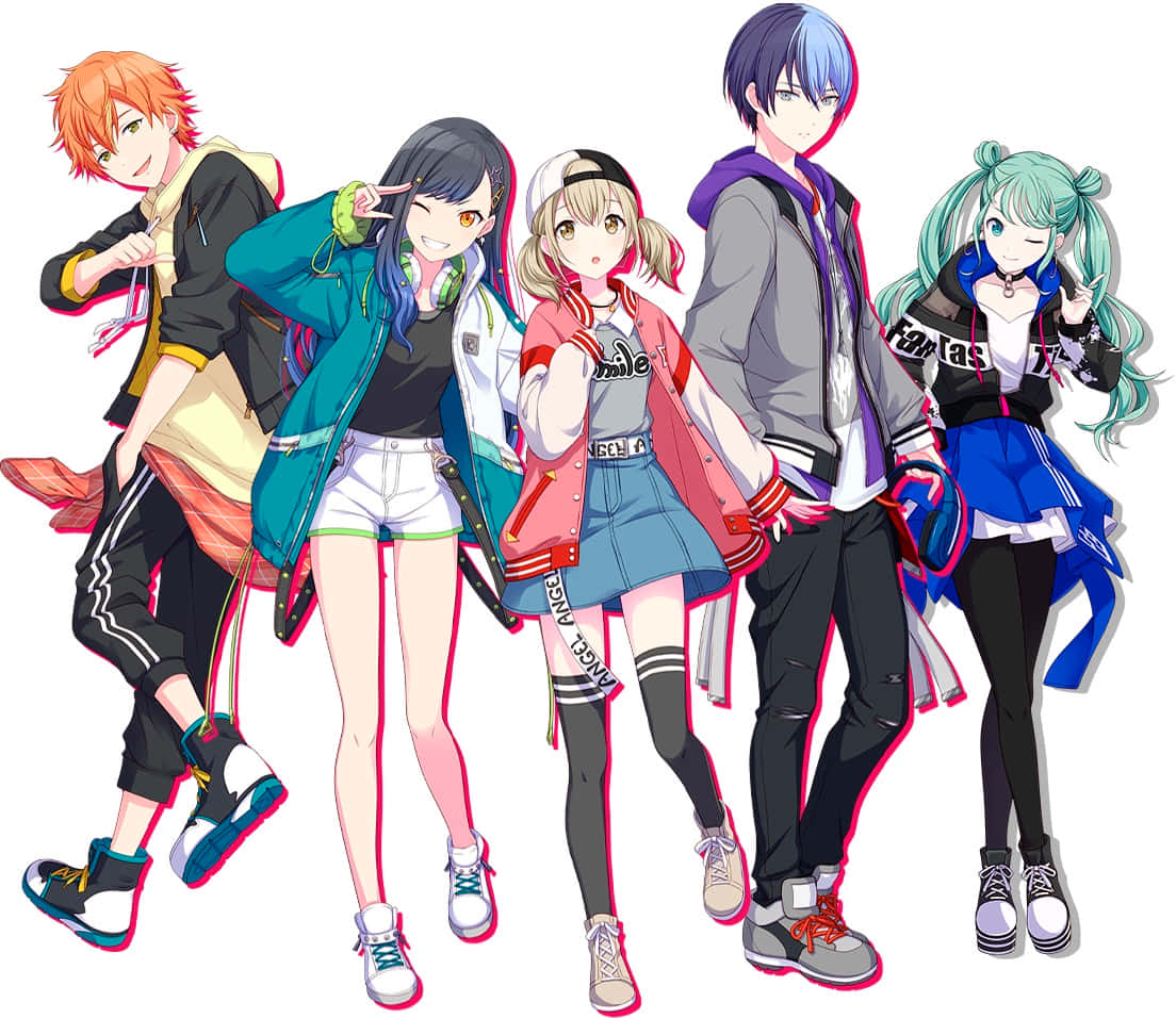 Project Sekai, Colorful Stage Characters, anime-style idols, SD Desktop Wallpaper