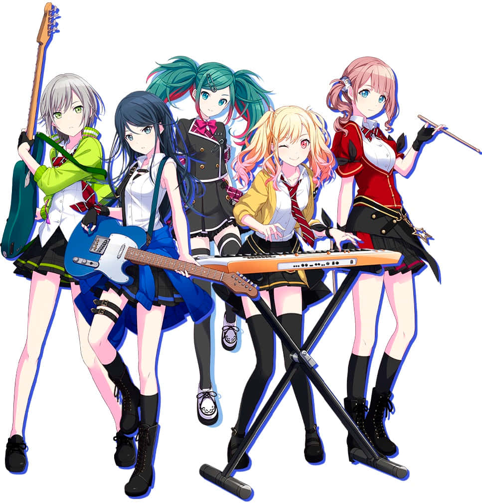 Project Sekai, virtual band members, anime girls, SD Phone Wallpaper