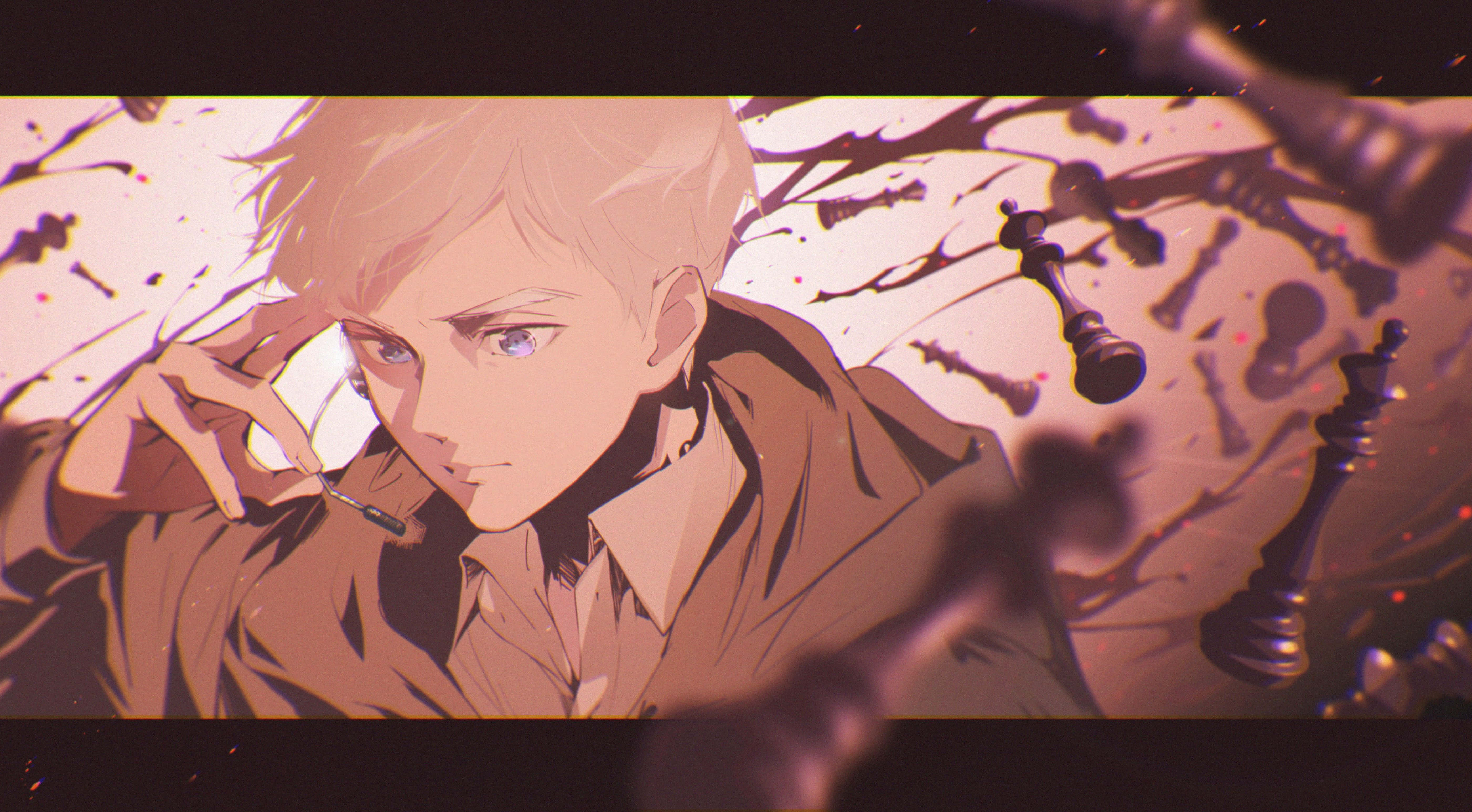 Promised Neverland, strategic mindset, anime man, 5K Desktop Wallpaper