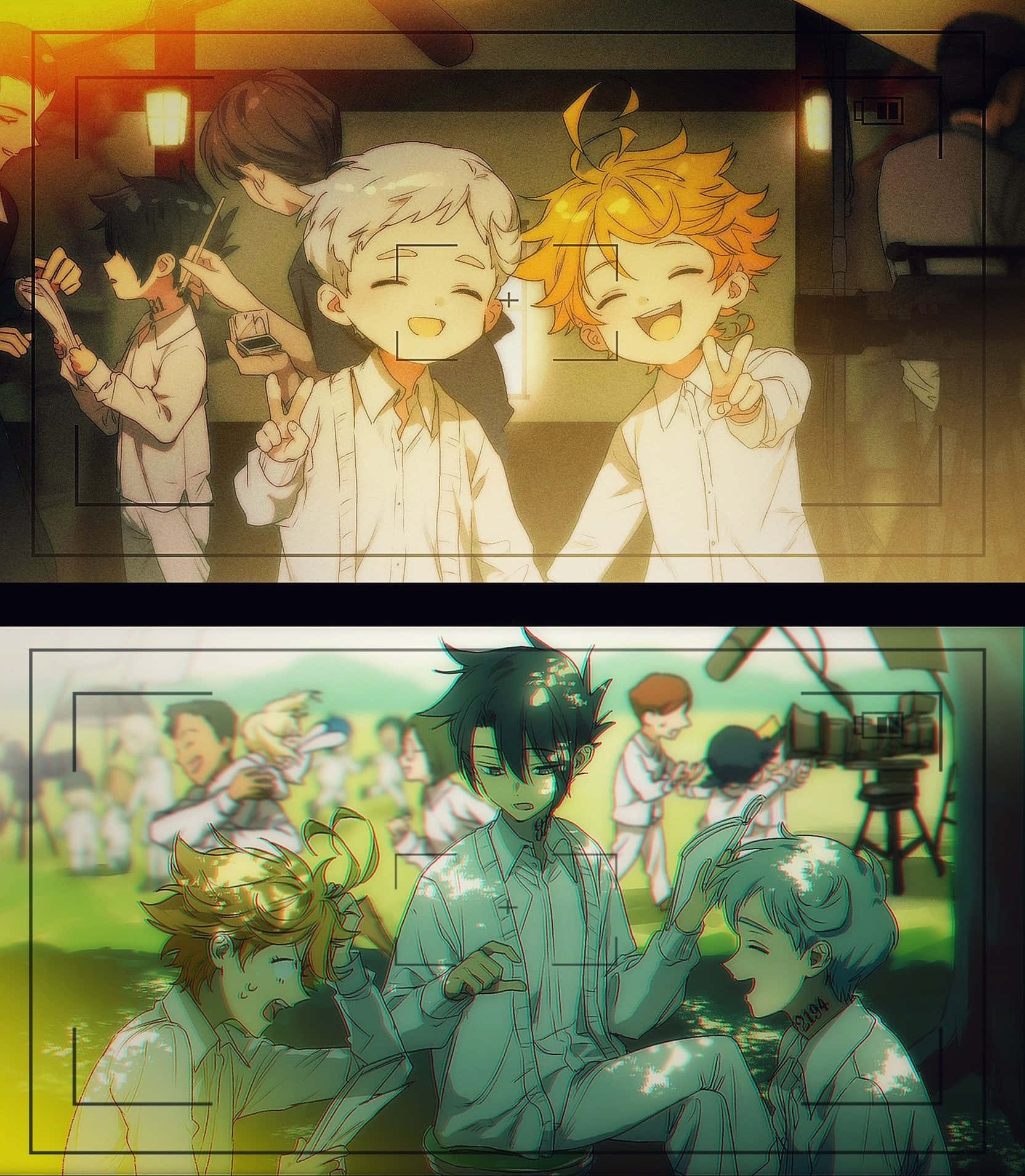 Promised Neverland, happy moments, anime scenes, HD Phone Wallpaper