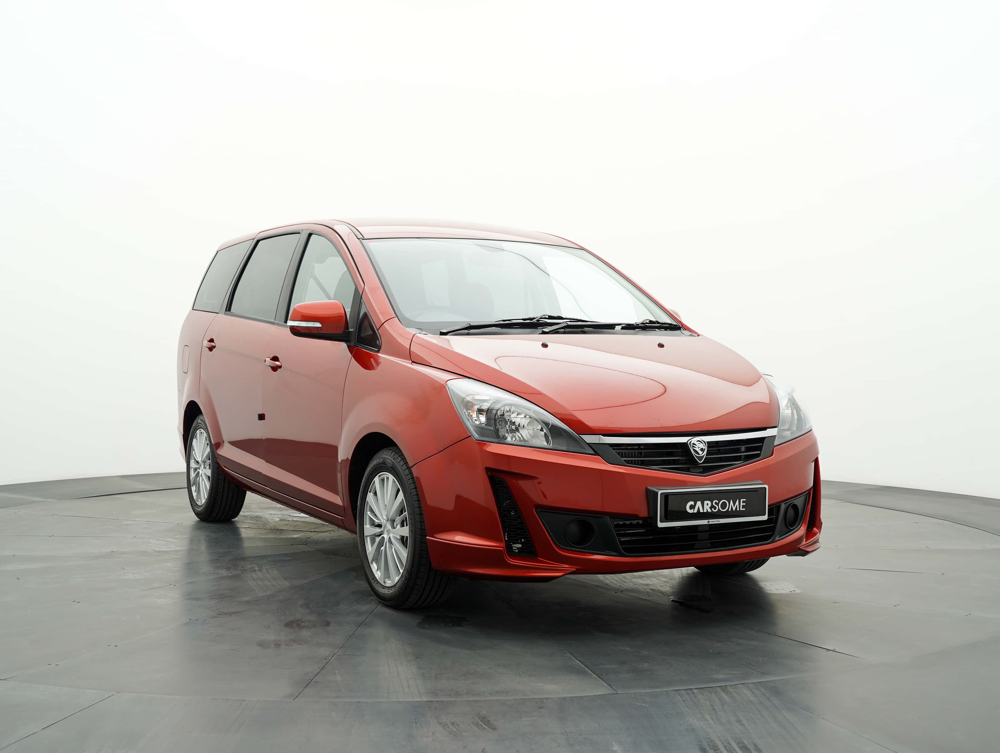 Proton Exora, glossy red, compact MPV, 2K Desktop Wallpaper