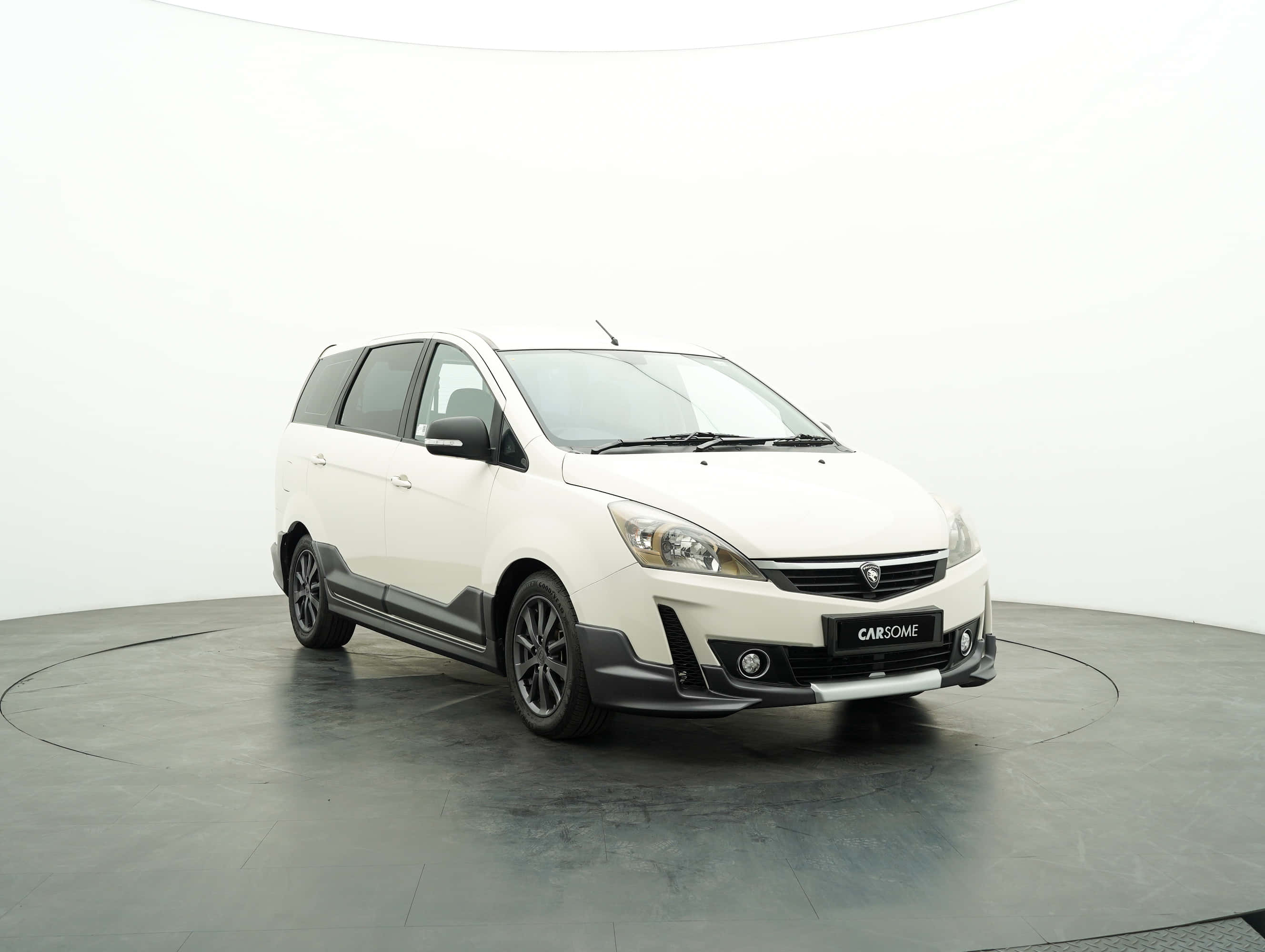 Proton Exora, white, black accents, 2K Desktop Wallpaper