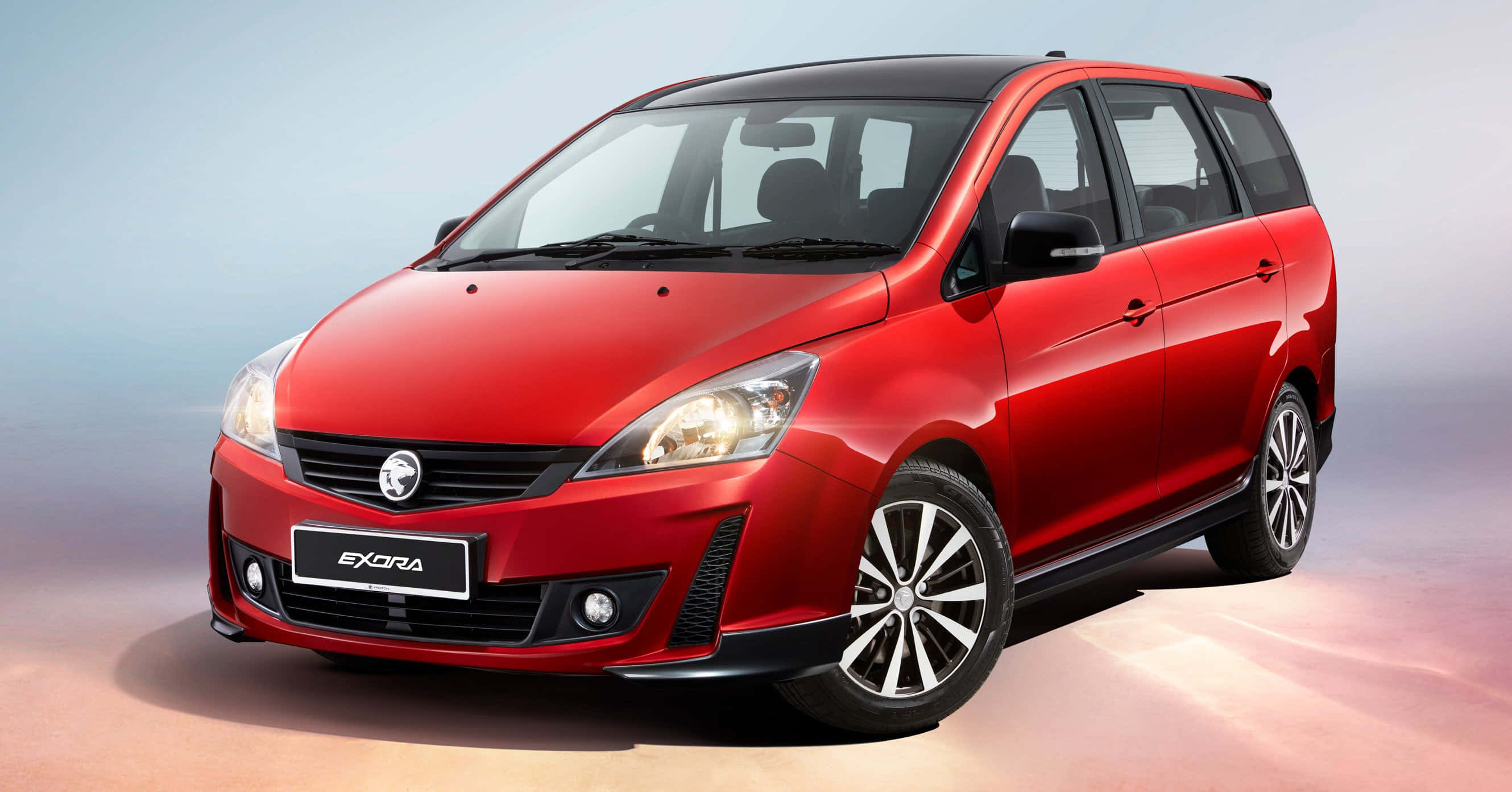 Proton Exora, glossy red, MPV, 2K Desktop Wallpaper