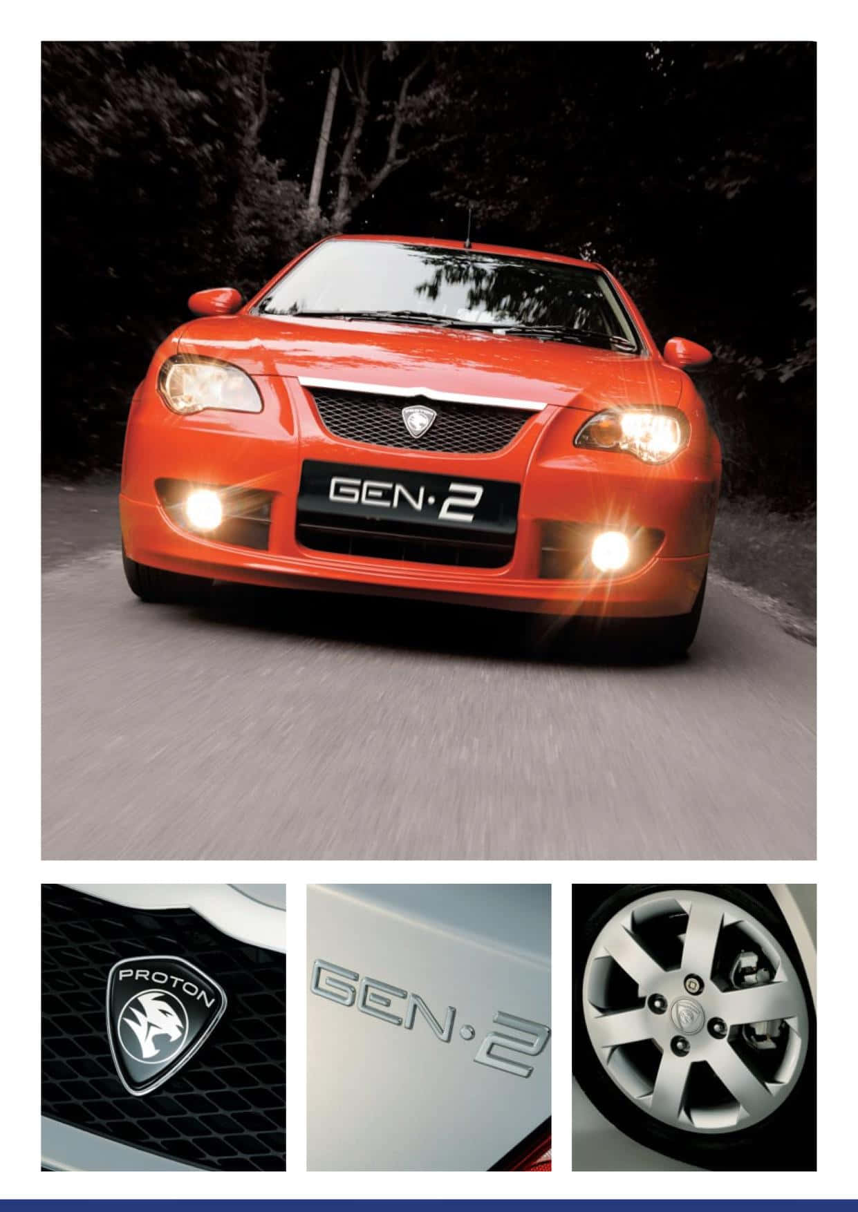 Proton Gen-2, vibrant red, glowing headlights, HD Phone Wallpaper