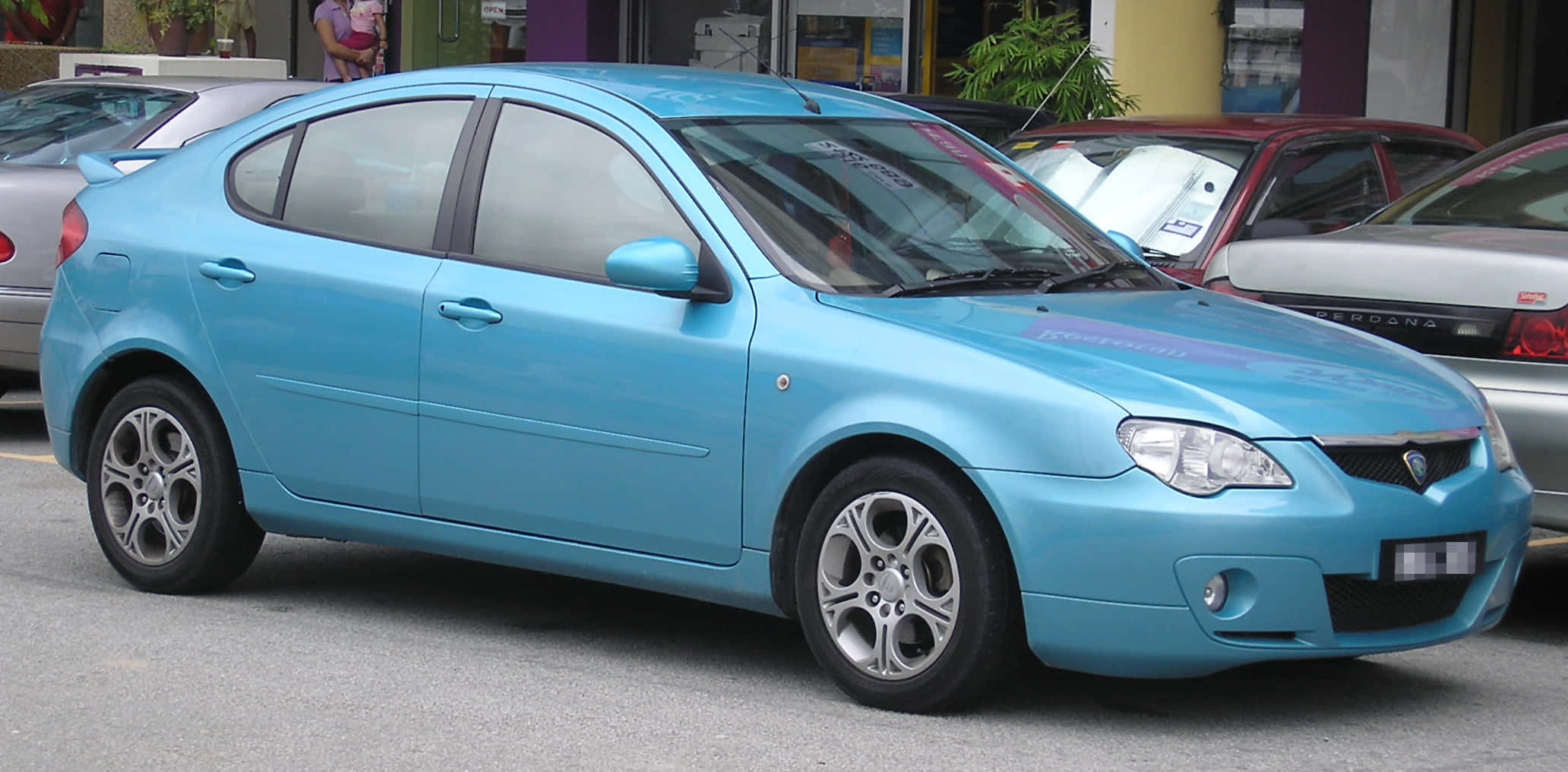 Proton Gen-2, bright blue, hatchback, Full HD Desktop Wallpaper